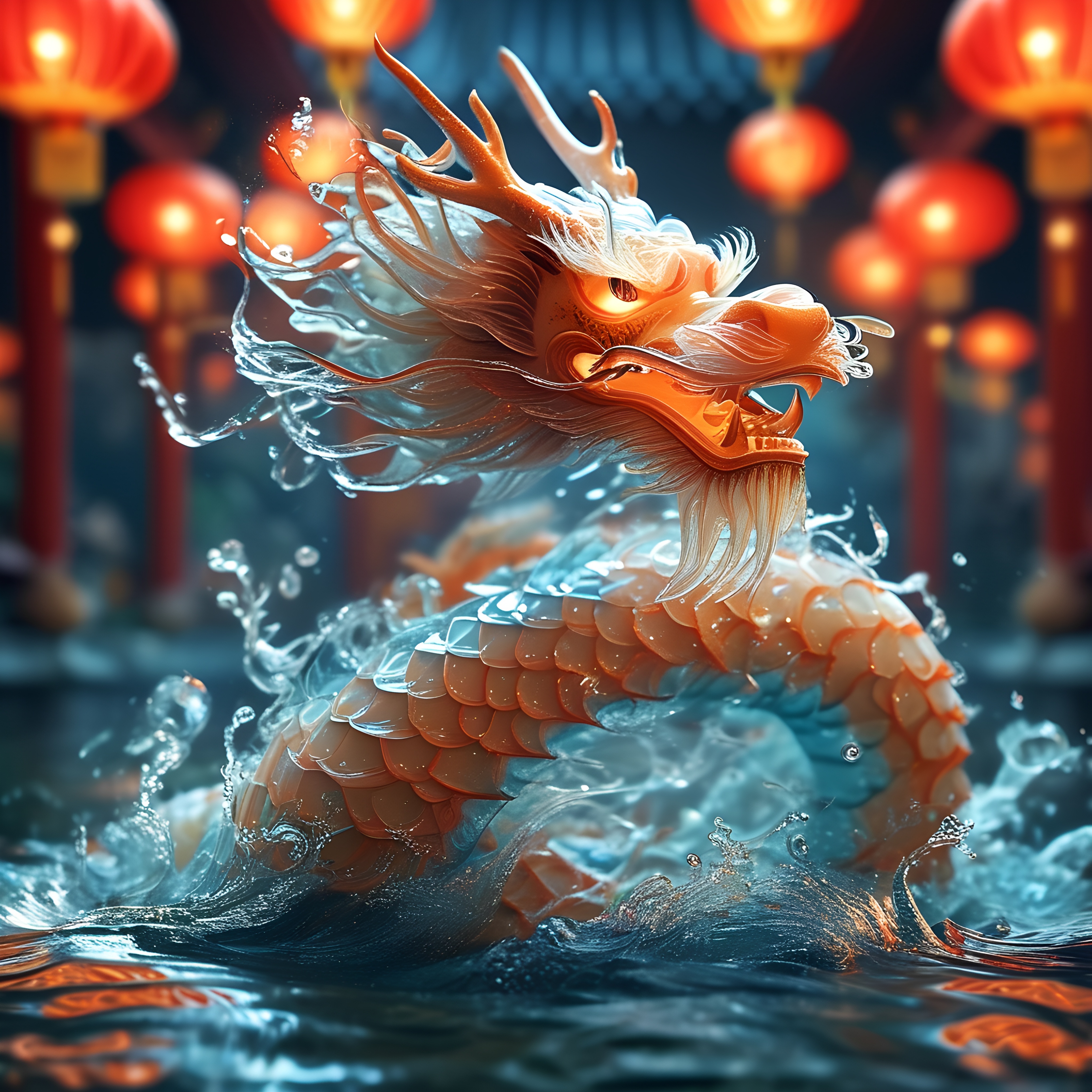 Eastern Dragon Water Lanterns Scales 1