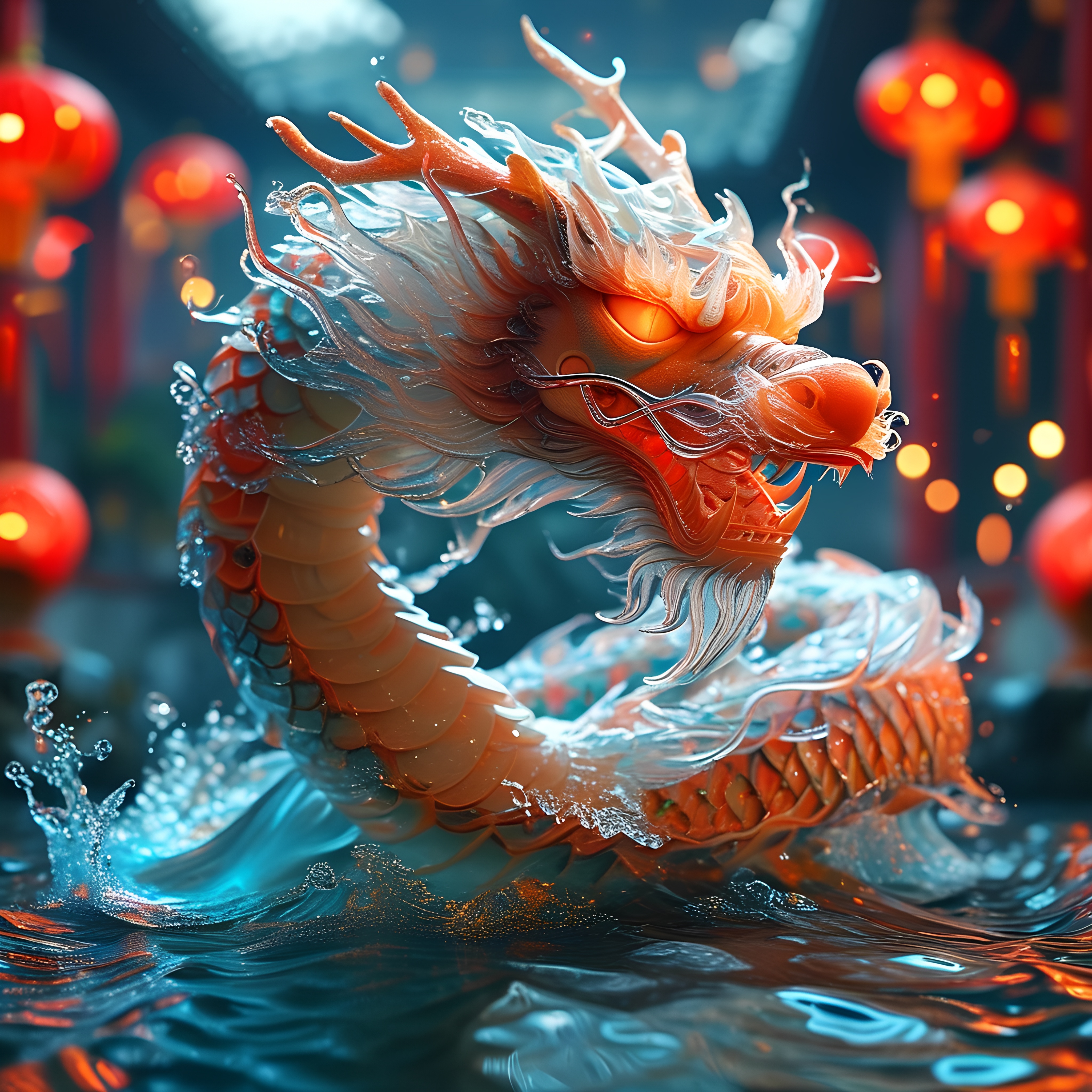 Eastern Dragon Water Lanterns Scales 2