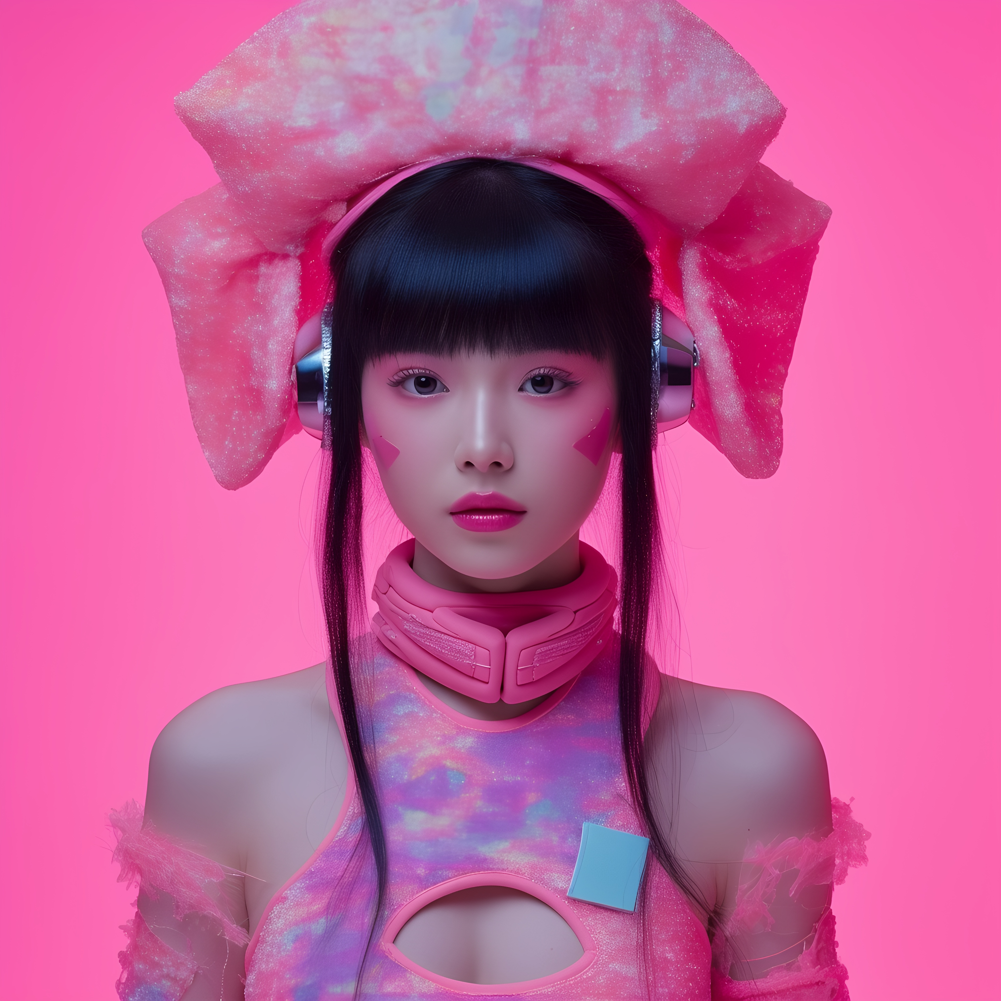 Futuristic Pink Fashion Harajuku Sci Fi Editorial Look 1