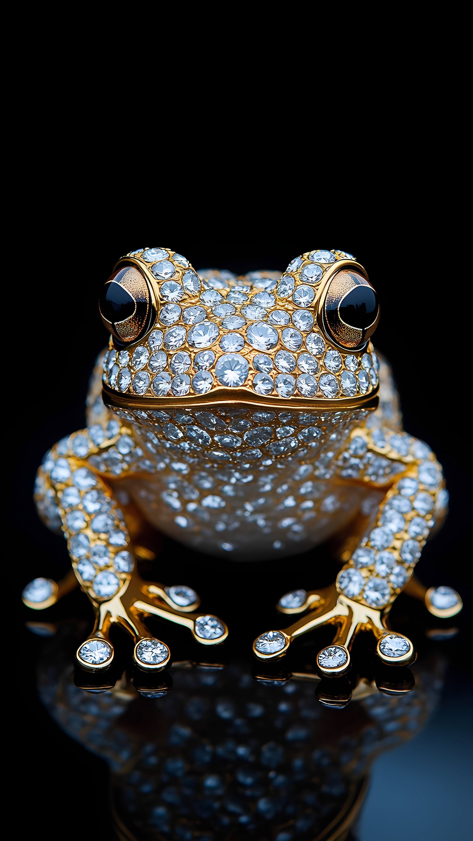 Jewel Studded Frog Closeup 2