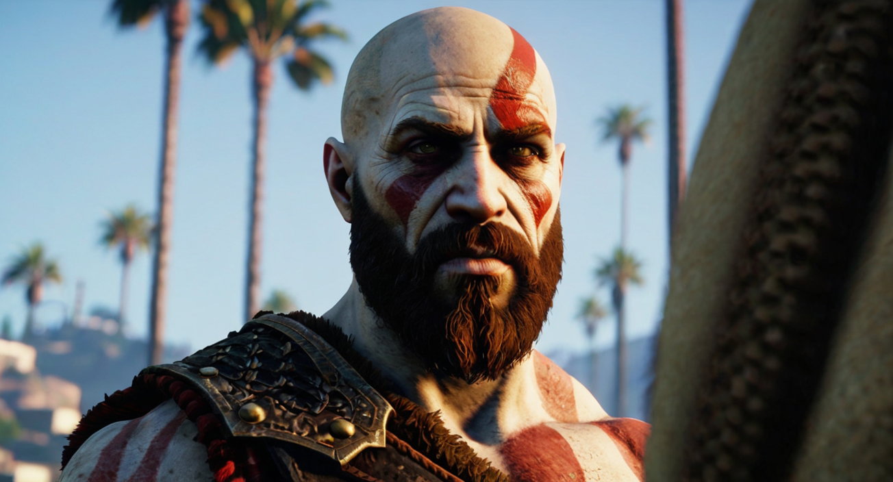 Kratos God Of War In Gta V Los Angeles 2