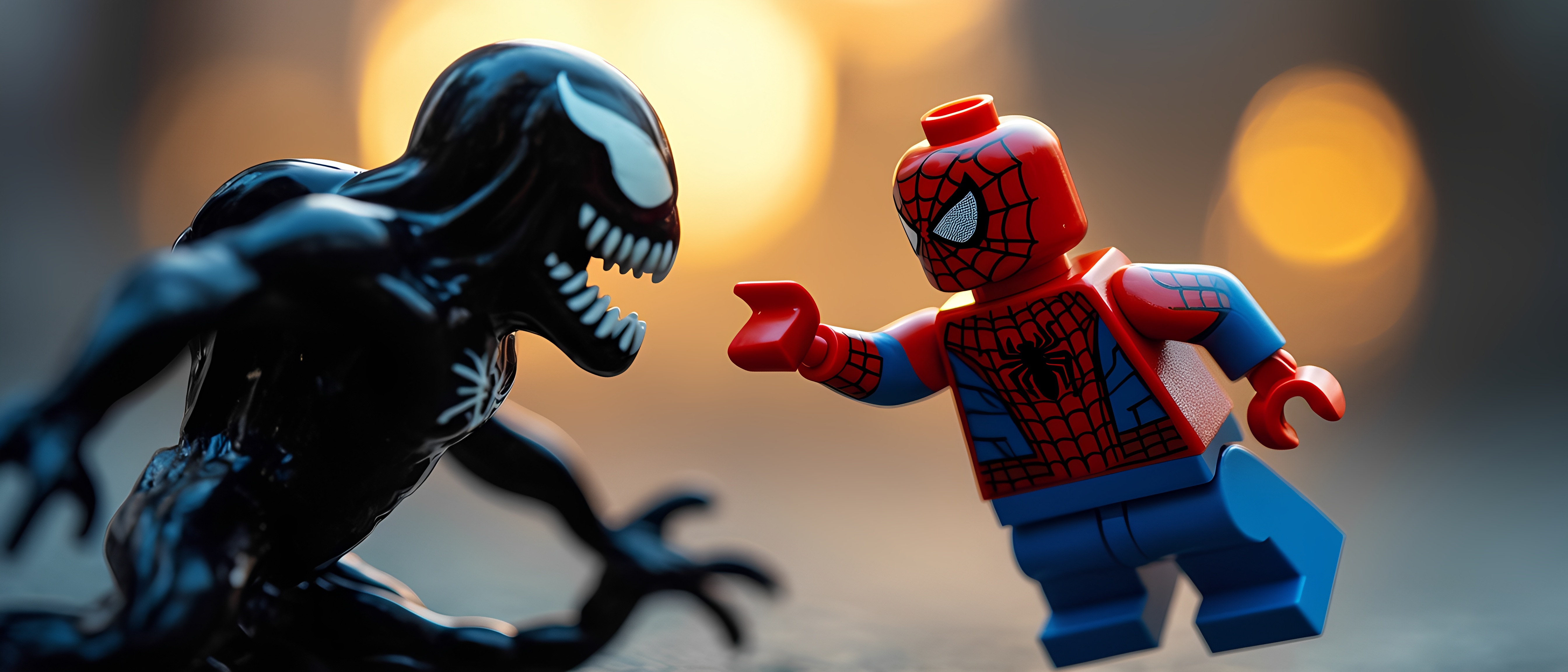 Lego Venom Vs Spiderman Battle Scene 1