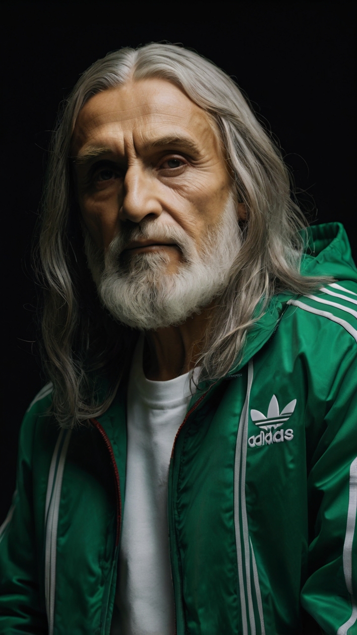 Leonardo Da Vinci Wearing Green Adidas Jacket 1