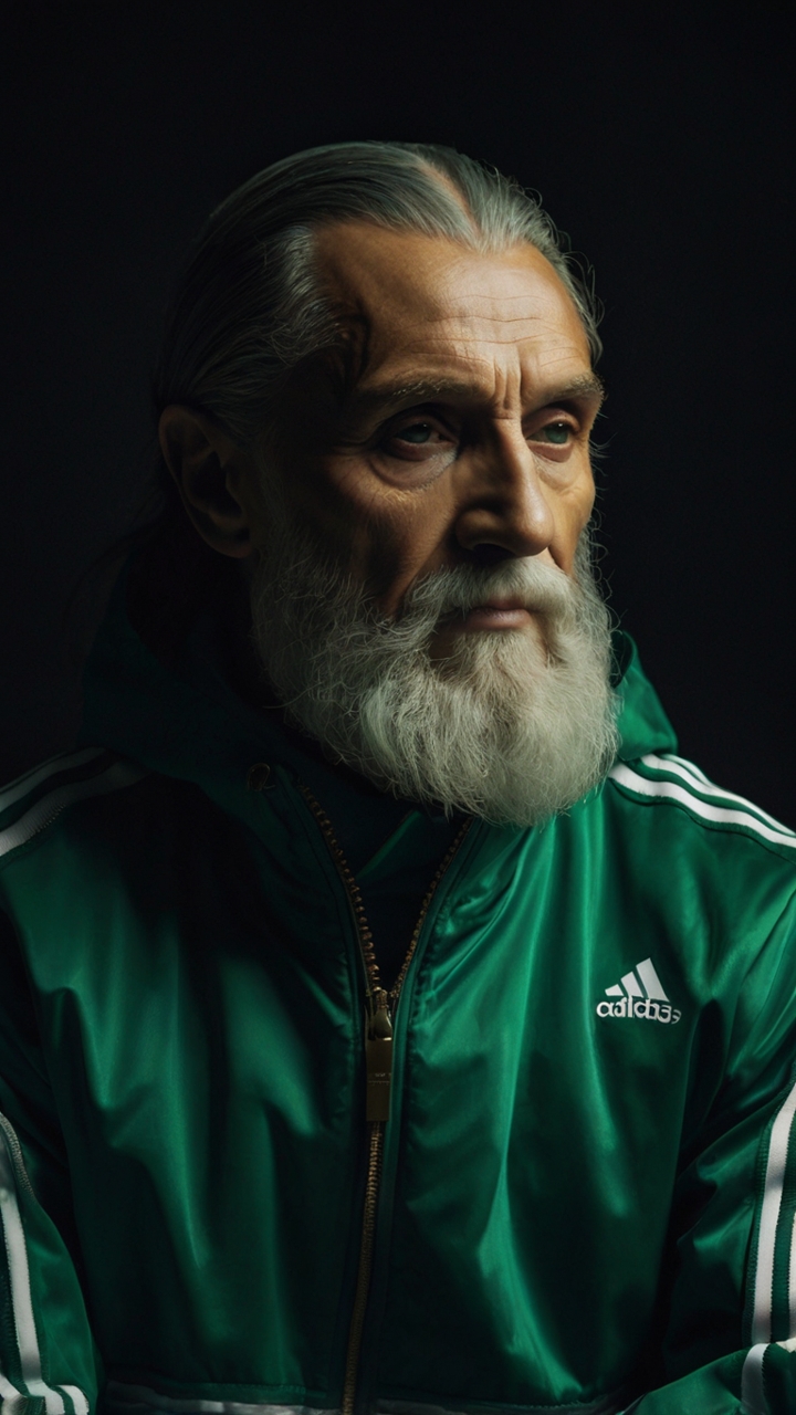 Leonardo Da Vinci Wearing Green Adidas Jacket 2