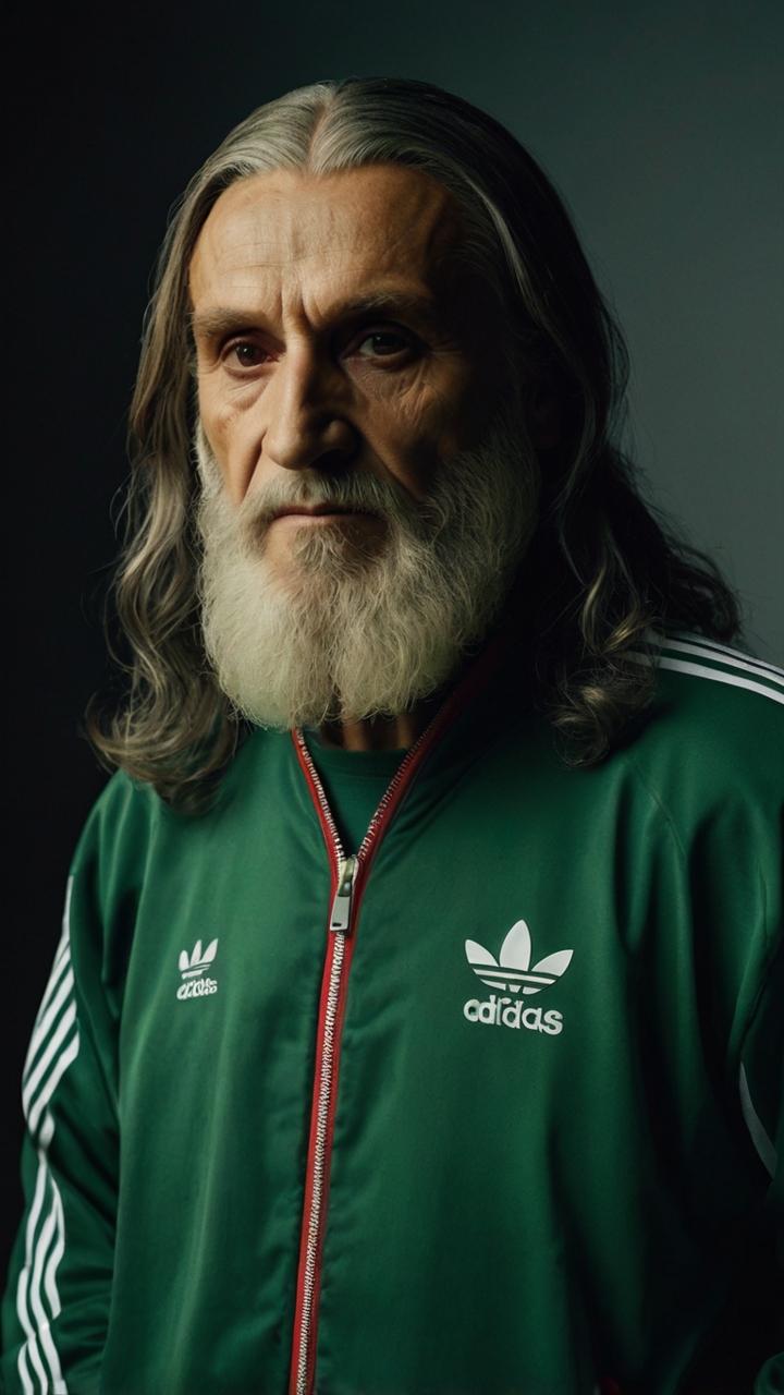Leonardo Da Vinci Wearing Green Adidas Jacket 3