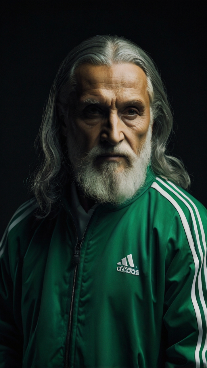 Leonardo Da Vinci Wearing Green Adidas Jacket 4