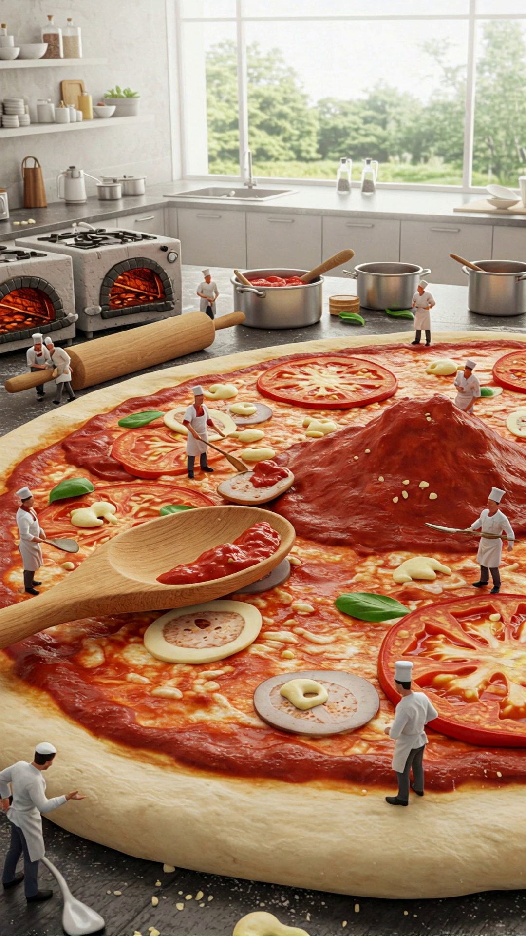 Miniature Chefs Making Pizza Kitchen Video – video thumbnail