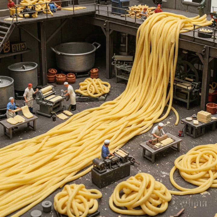 Oversized Noodle Production Line Factory Video – video thumbnail