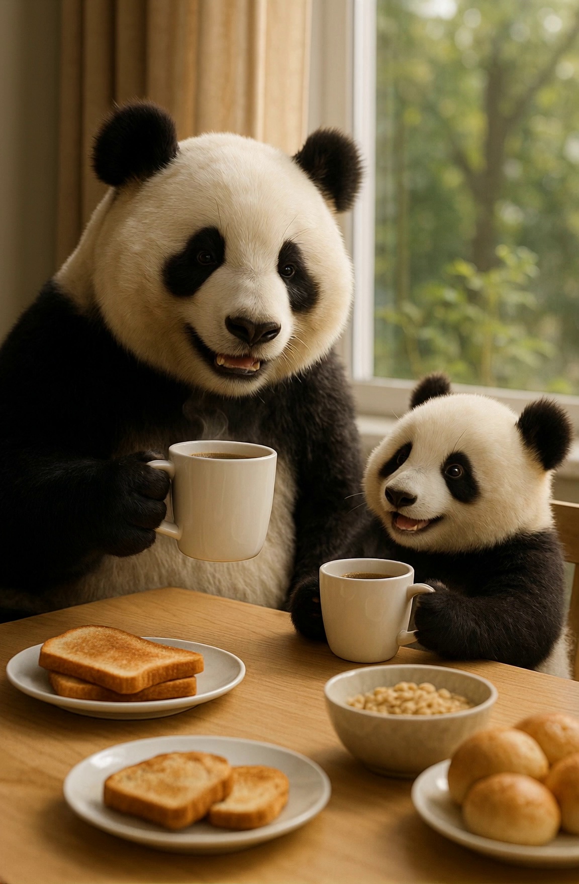 Pandas Breakfast Coffee Toast Video – video thumbnail