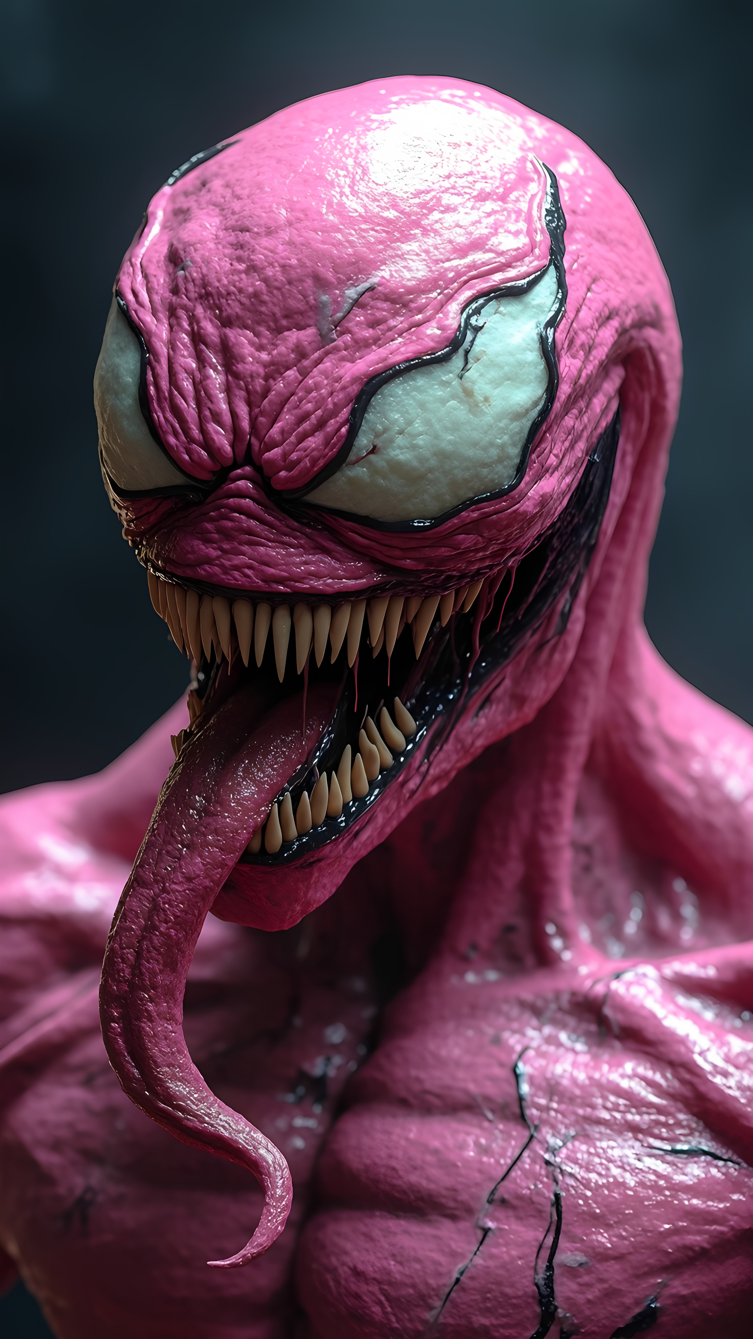 Pink Venom Symbiote Character Close Up 1