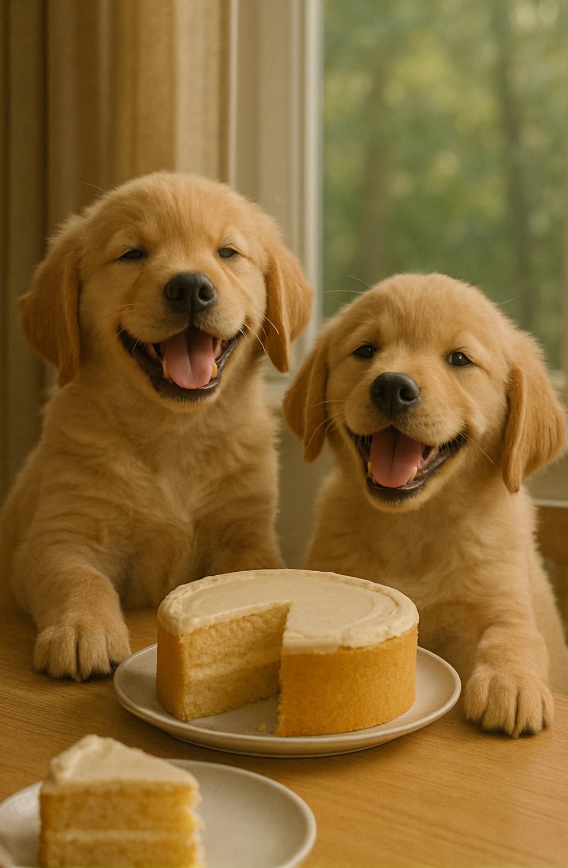 Puppies Smiling With Cheesecake Video – video thumbnail