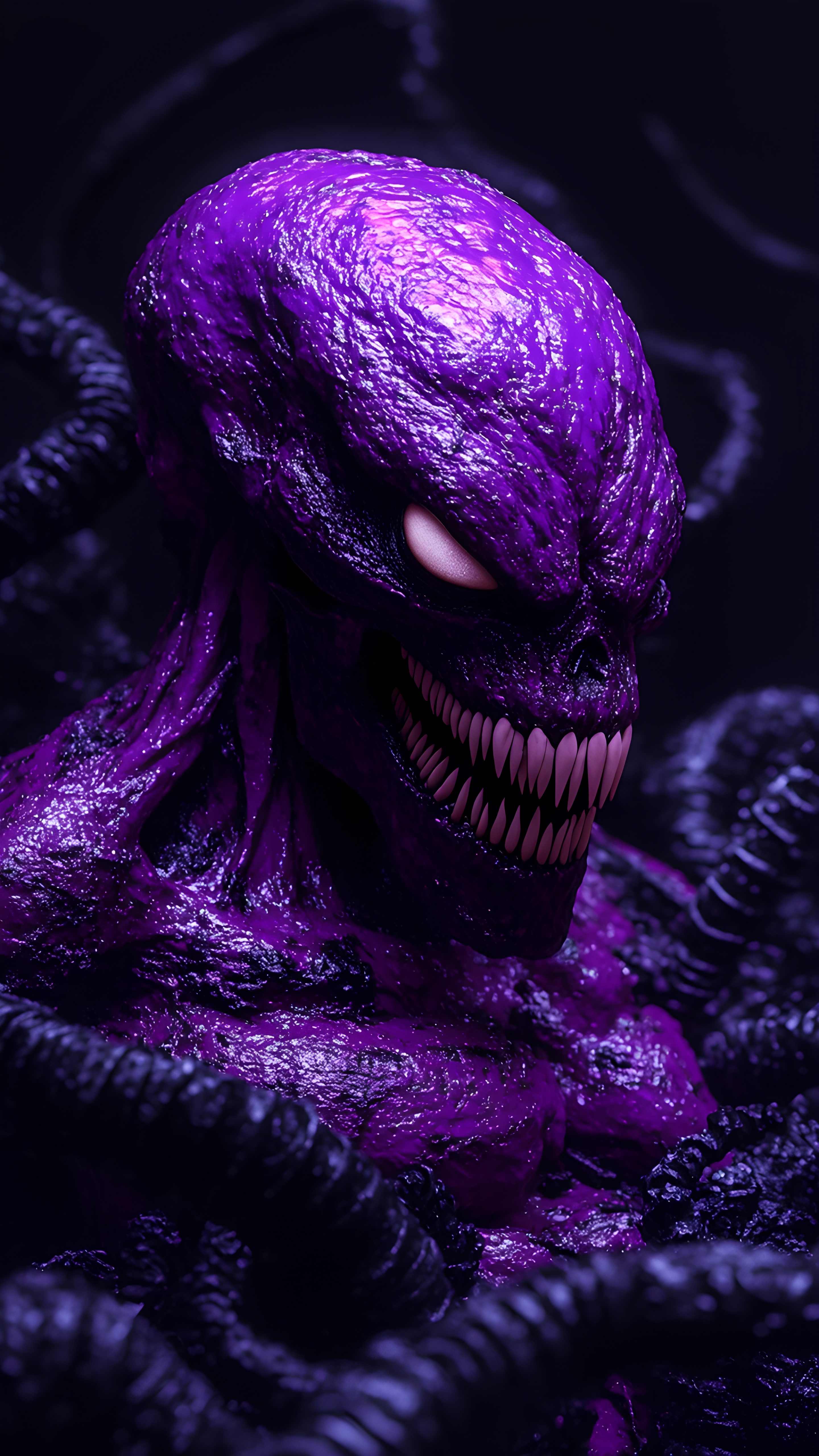 Purple Alien Monster Closeup