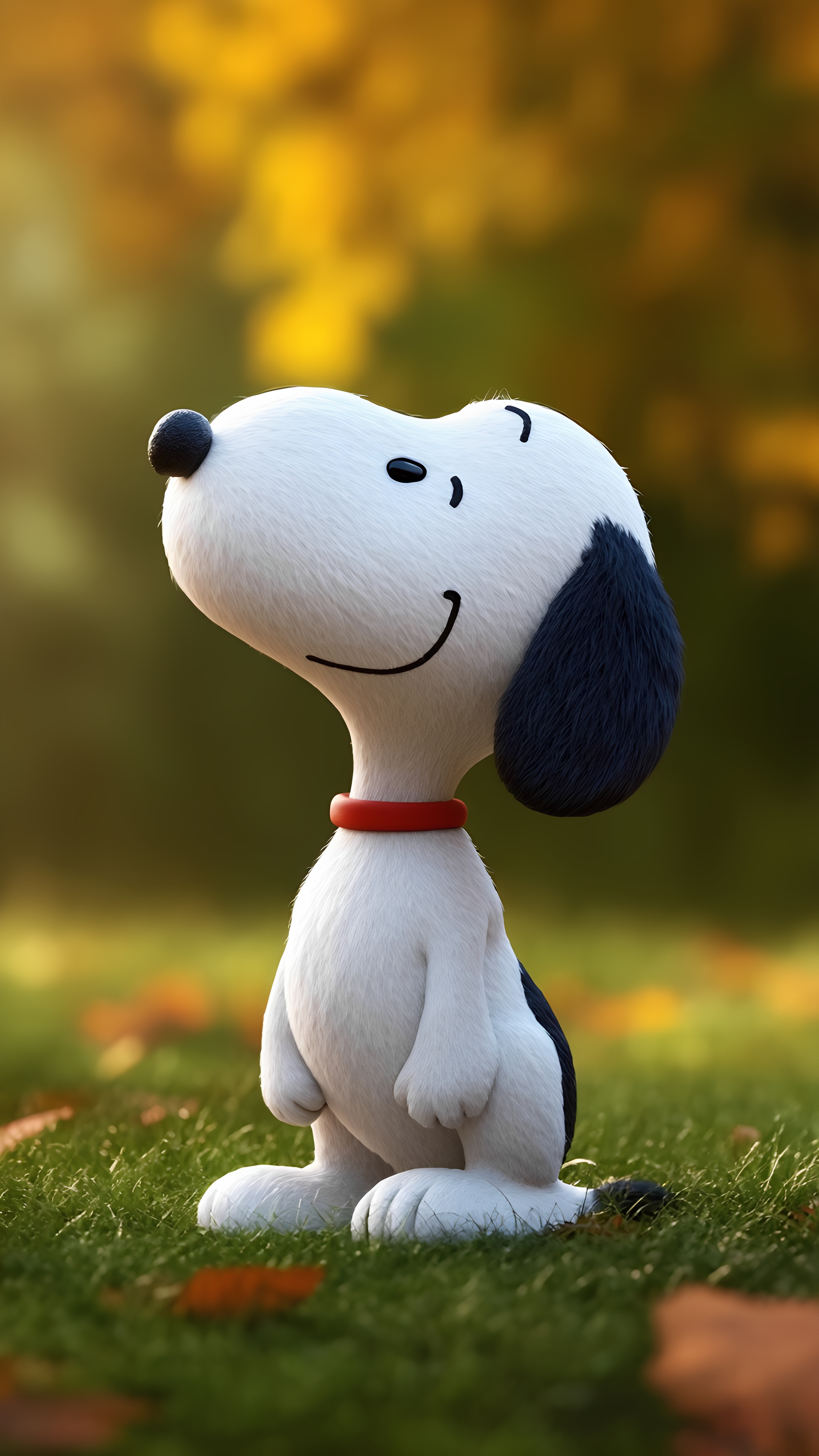 Snoopy 3D Autumn Grass Scene