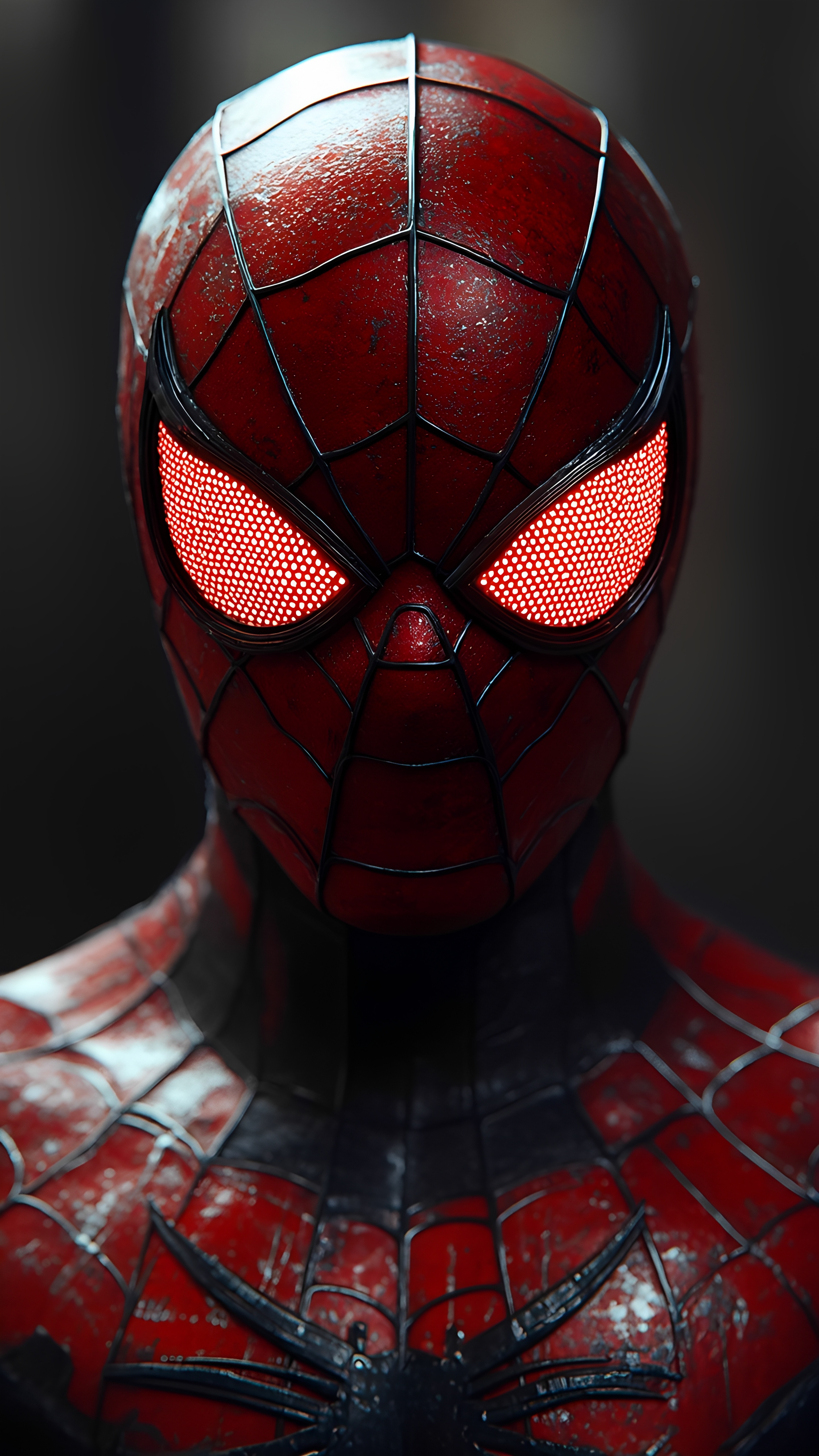 Spiderman Portrait Red Eyes Cinematic 1