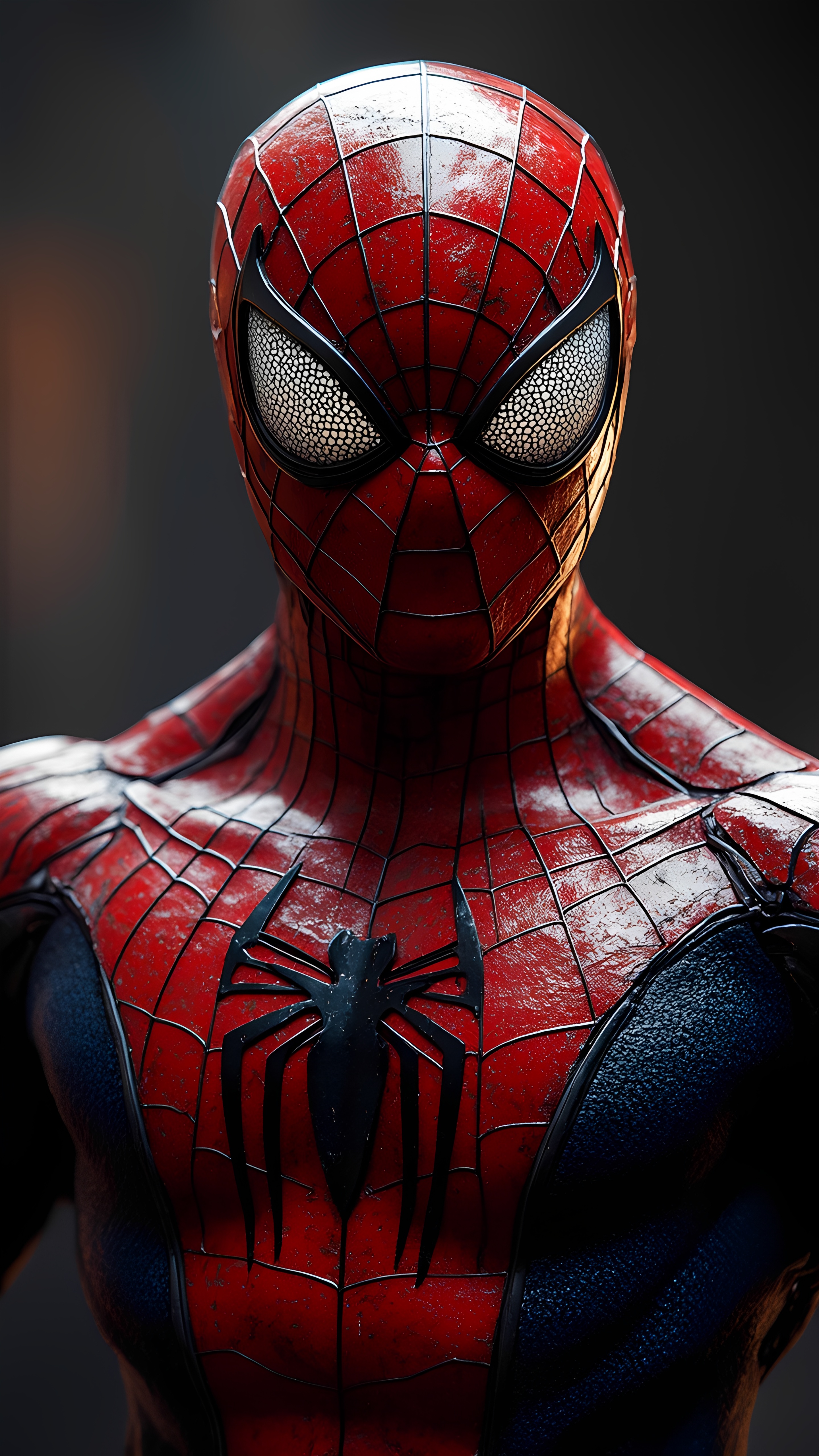 Spiderman Portrait Red Eyes Cinematic 2