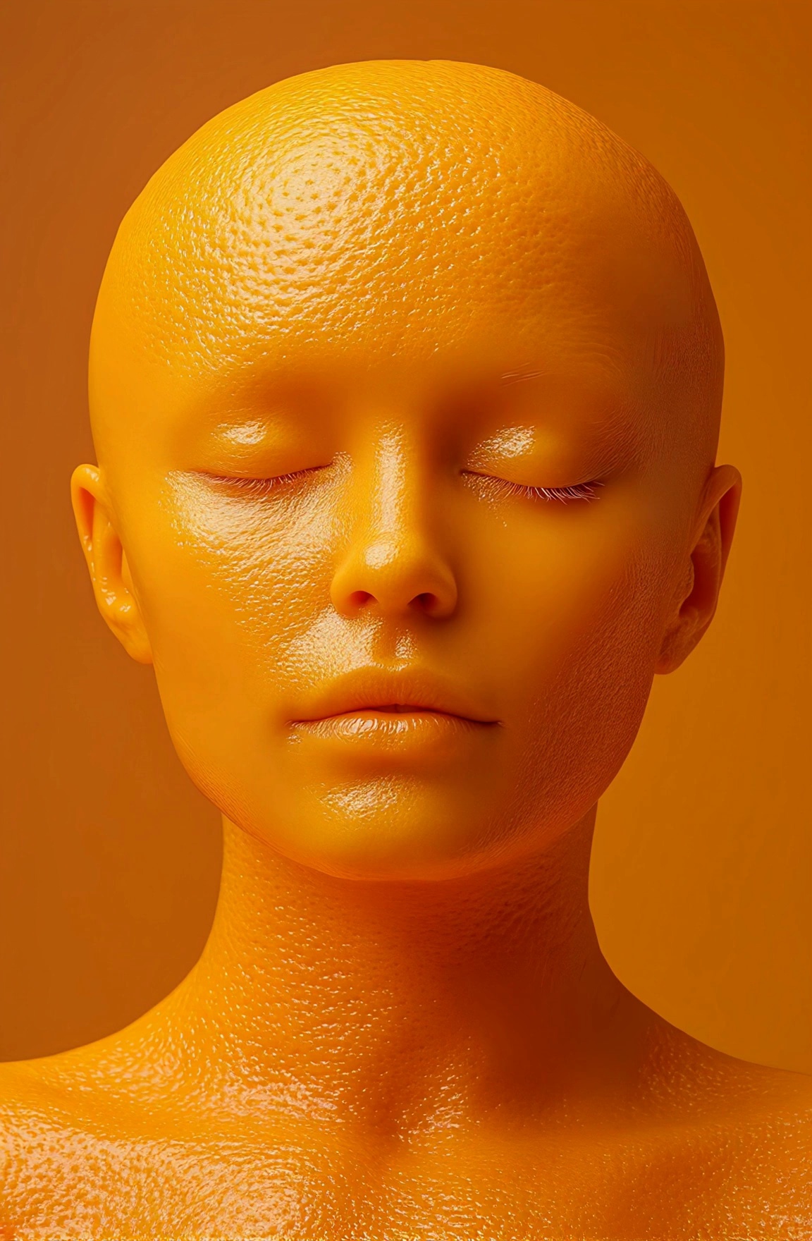 Surreal Human Orange Peel Split Head Orange Juice Flow Video 2 Thumbnail