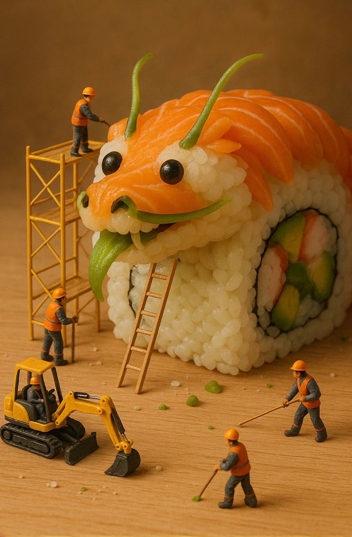 Sushi Dragon Head Miniature Construction Video – video thumbnail