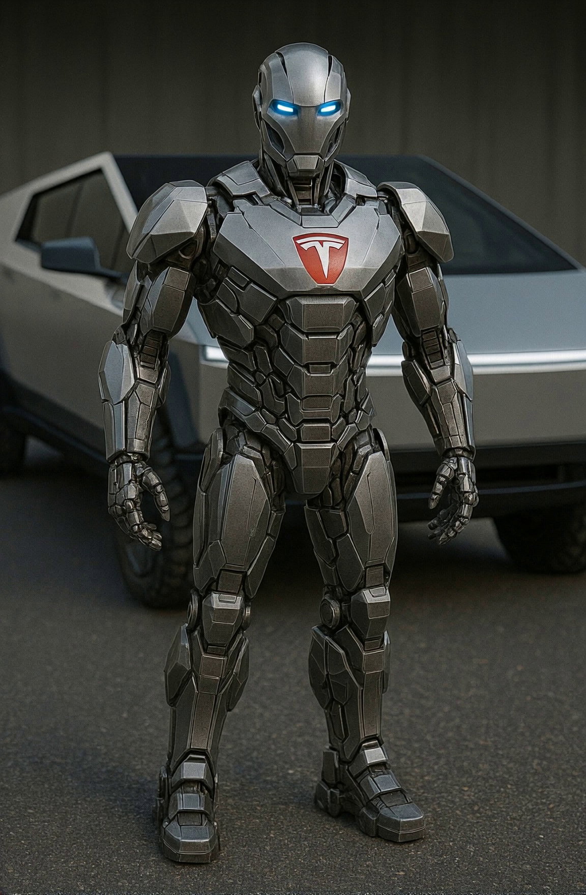 Tesla Robot In Front Of Cybertruck Video – video thumbnail