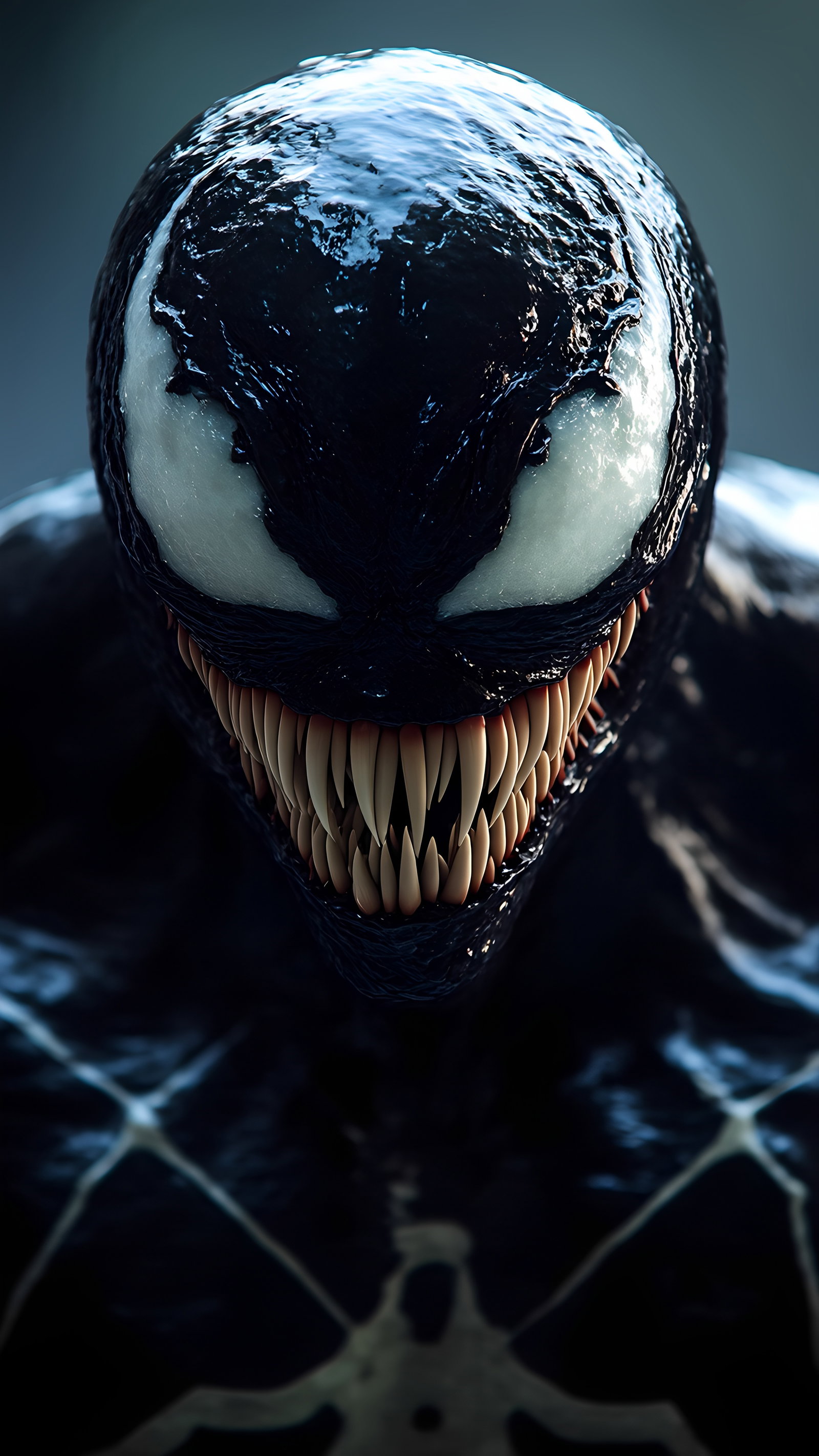 Venom Closeup Teeth Tongue Dark 2