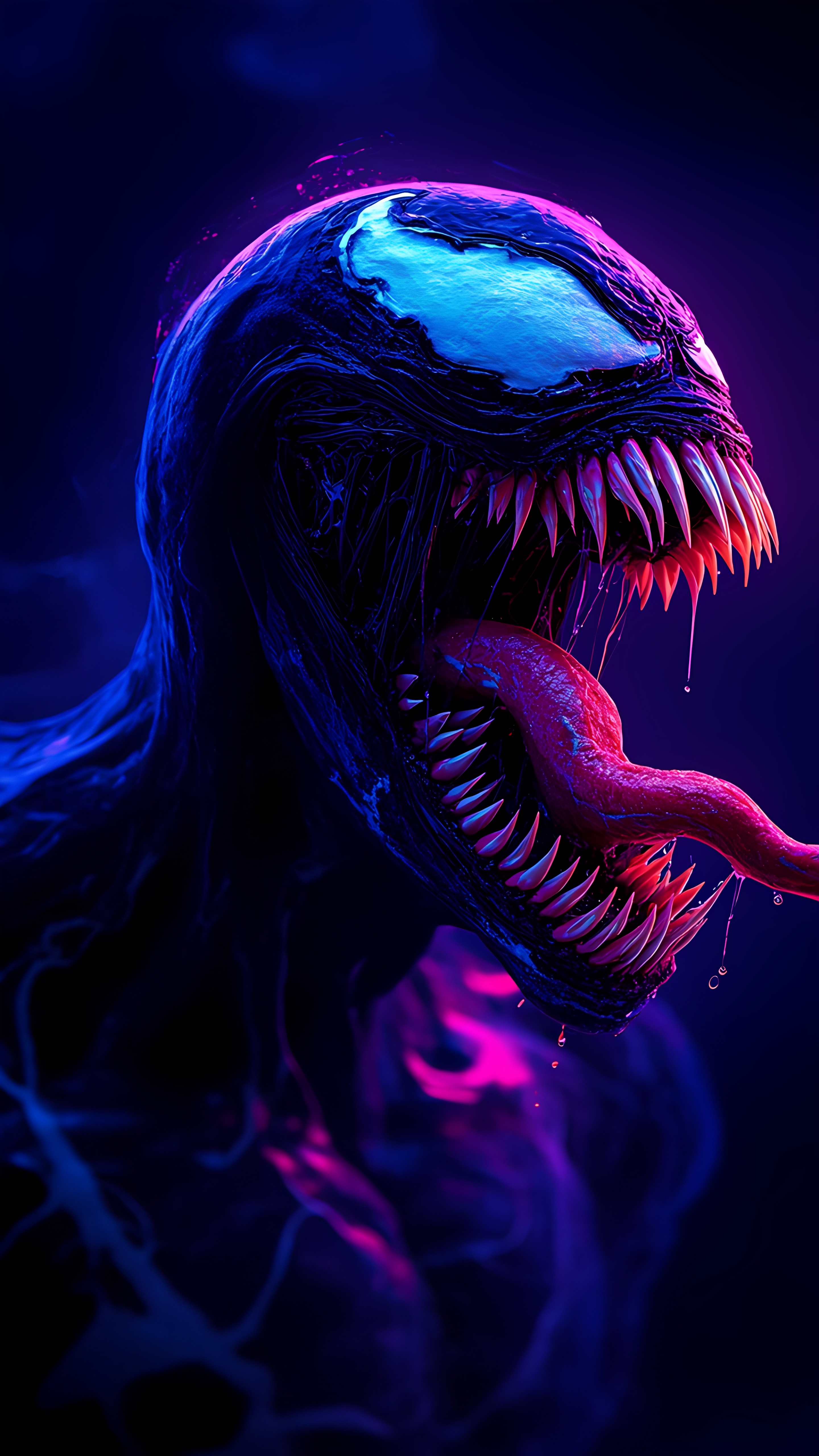 Venom Glowing Lava Eyes Sci Fi Horror Portrait 1