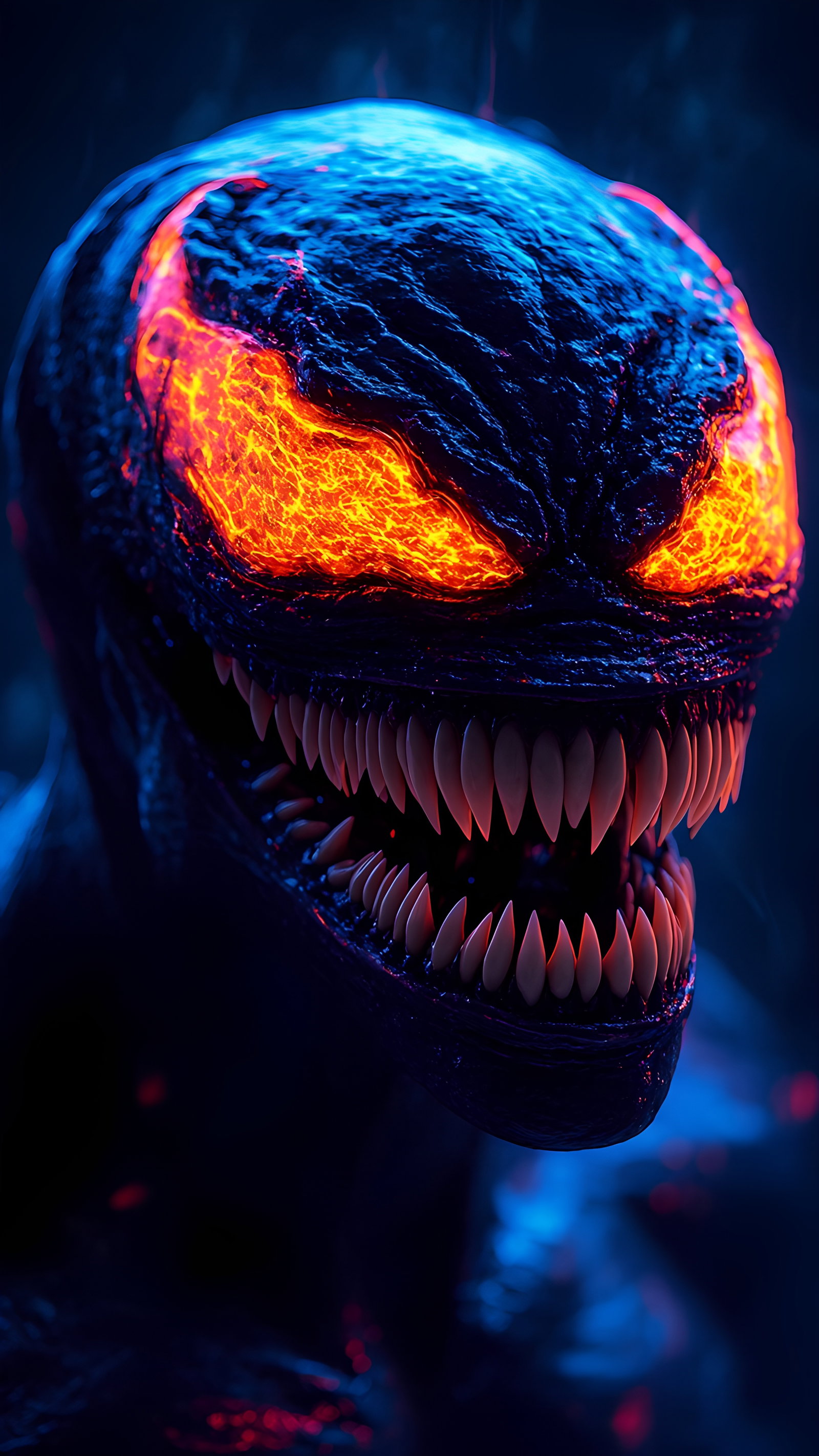 Venom Glowing Lava Eyes Sci Fi Horror Portrait 2