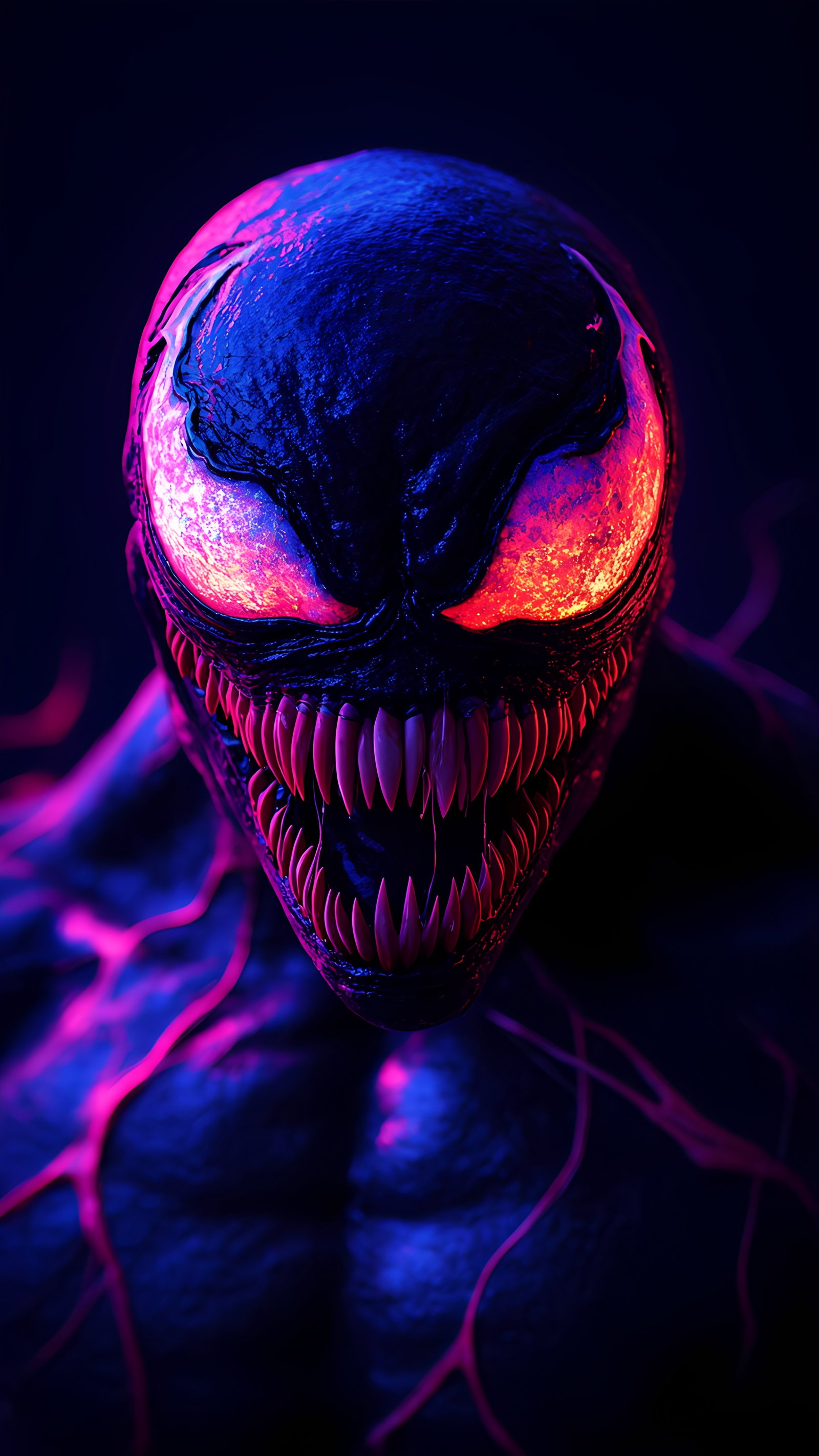 Venom Glowing Lava Eyes Sci Fi Horror Portrait 3