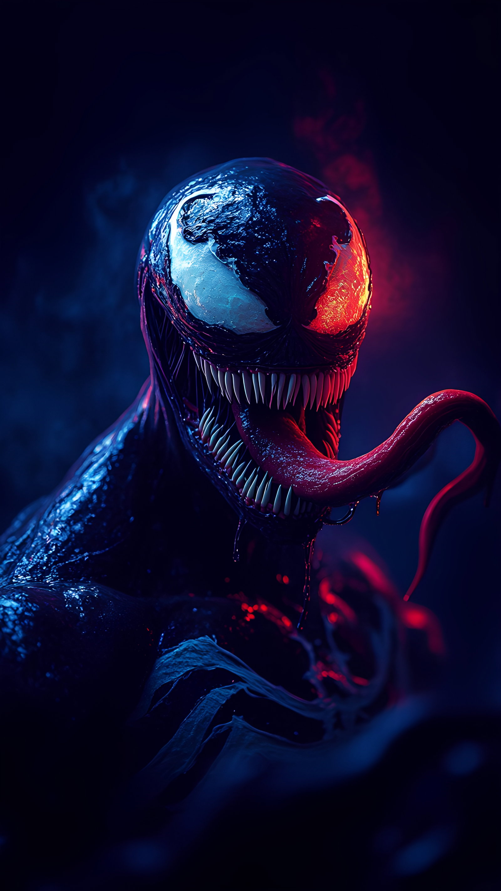 Venom Glowing Lava Eyes Sci Fi Horror Portrait 4