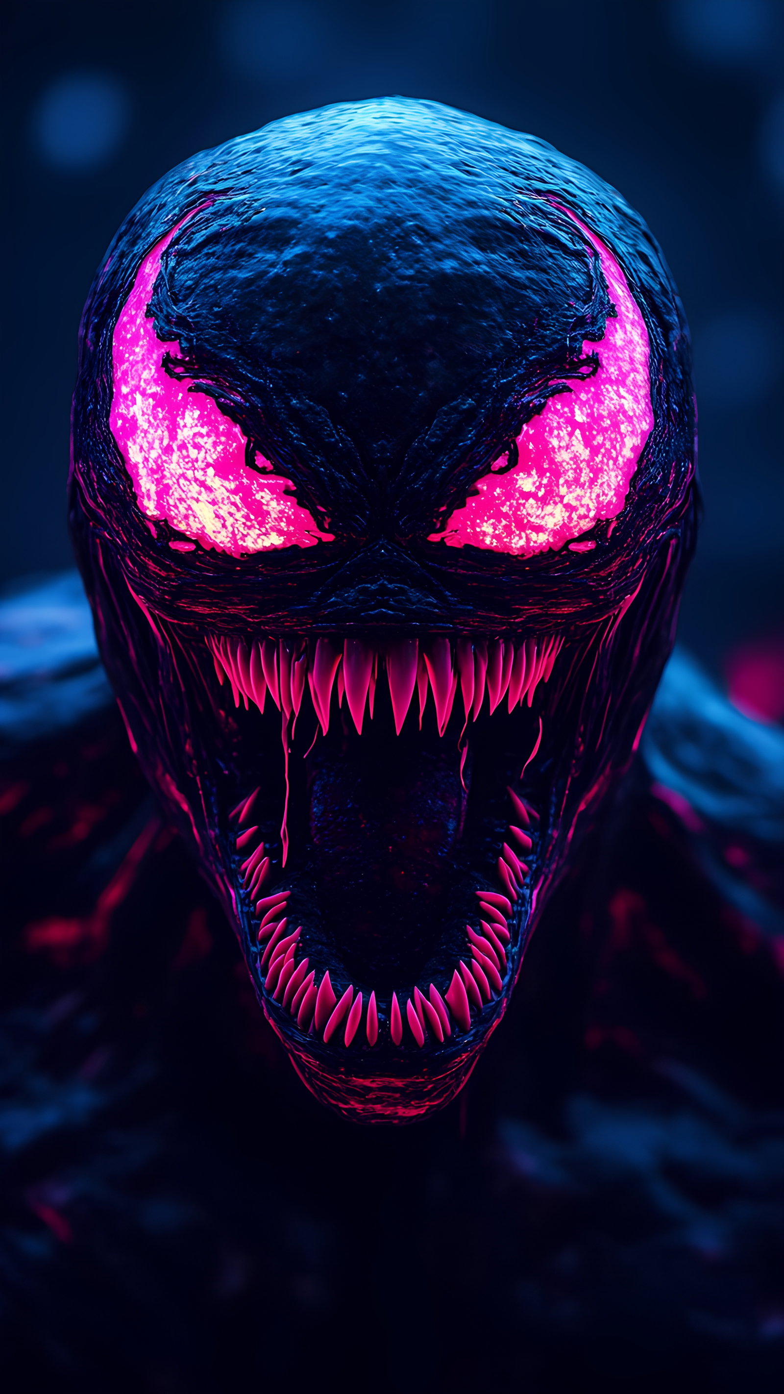Venom Glowing Lava Eyes Sci Fi Horror Portrait 6