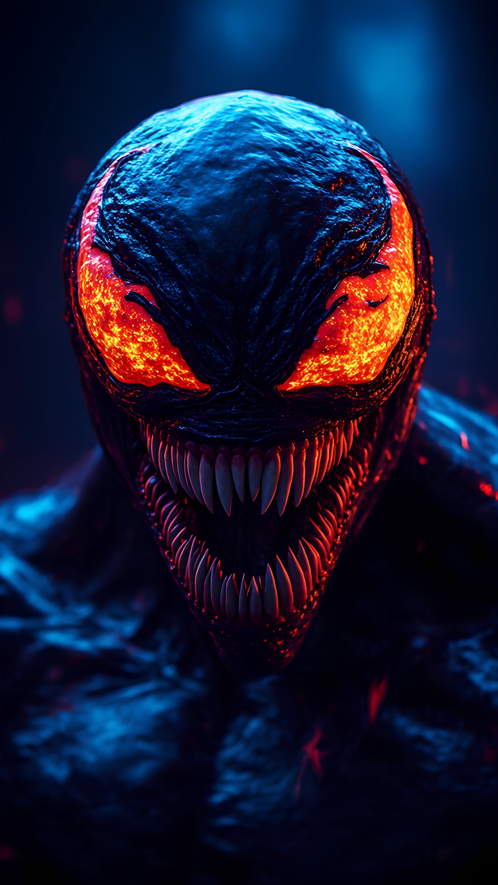 Venom Glowing Lava Eyes Sci Fi Horror Portrait 7