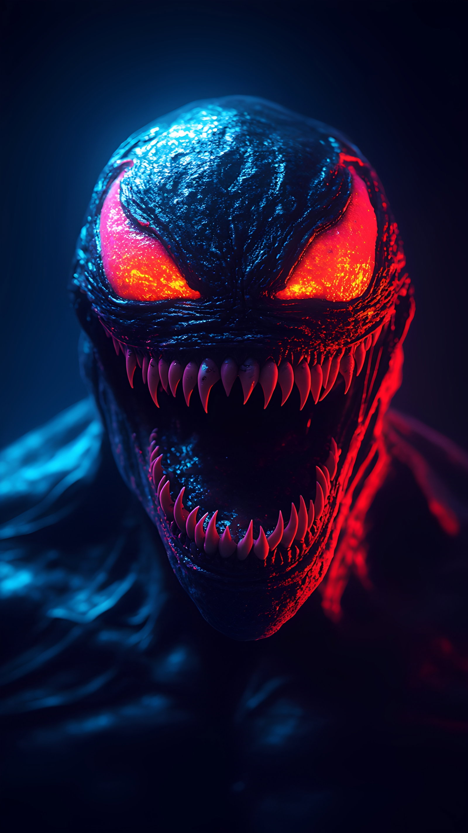 Venom Glowing Lava Eyes Sci Fi Horror Portrait 8