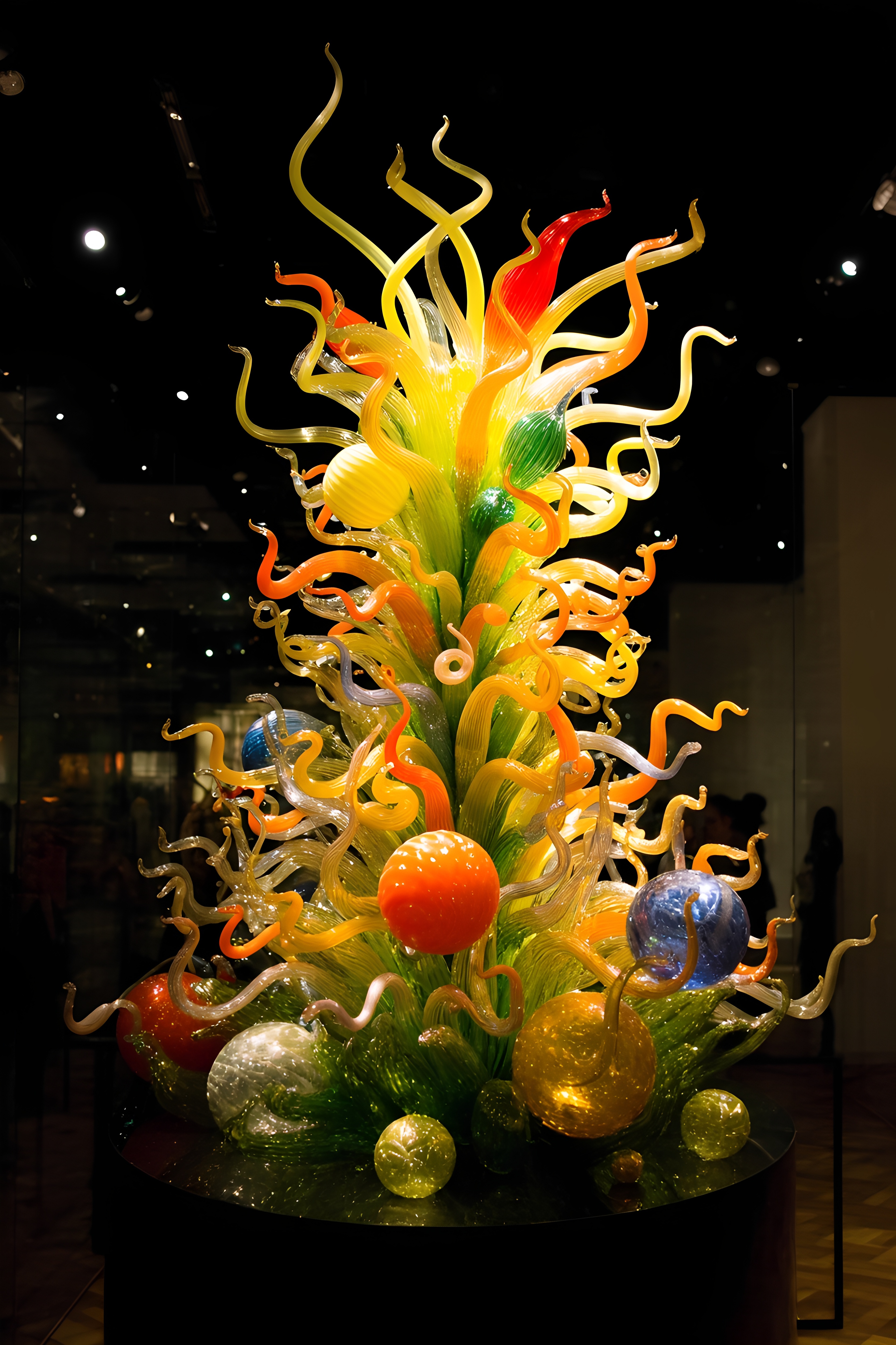 Vibrant Hand Blown Glass Sculpture 1