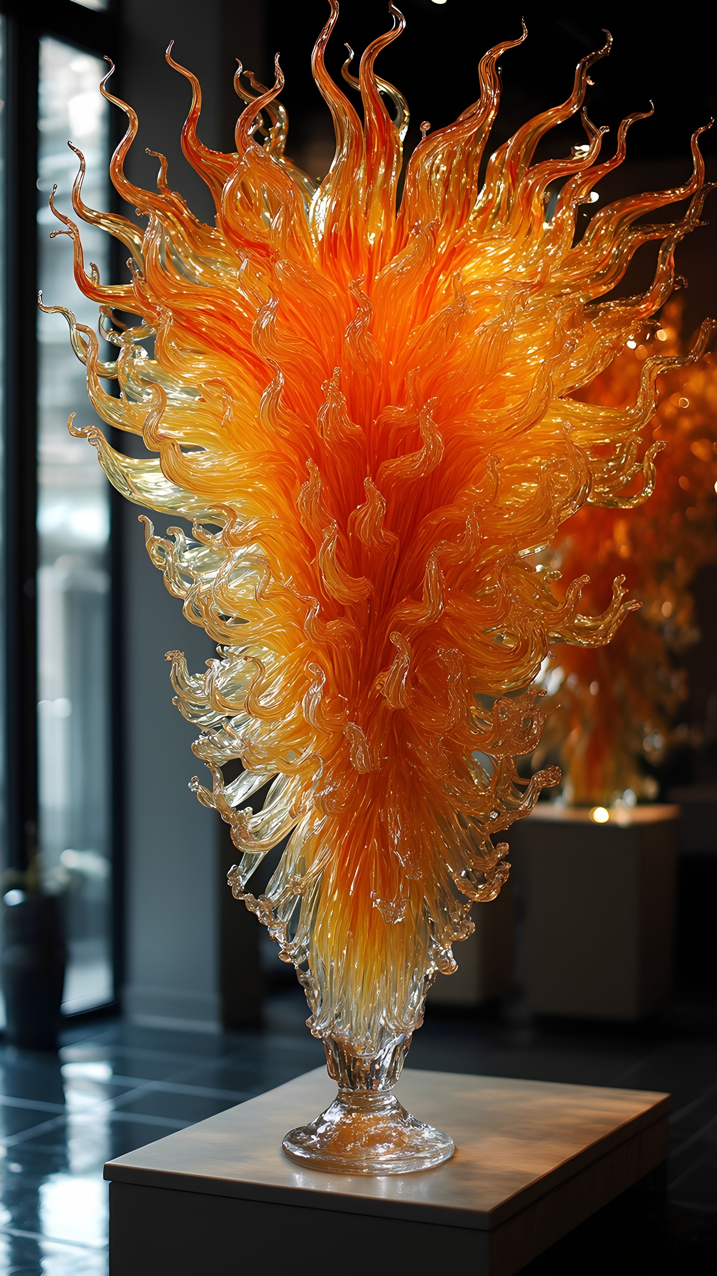 Vibrant Hand Blown Glass Sculpture 3