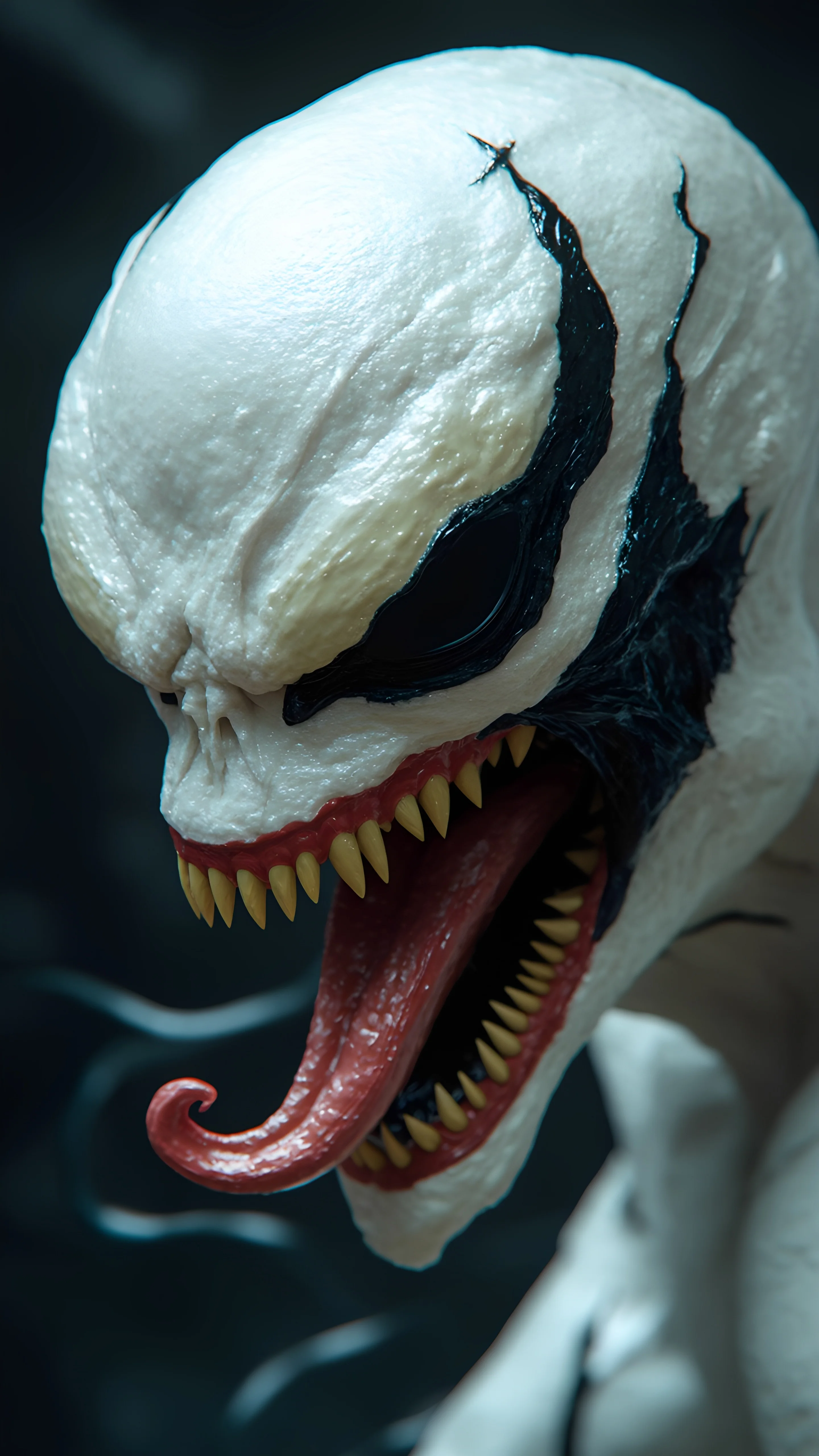 White Venom Creature Alien Fangs And Tongue 2