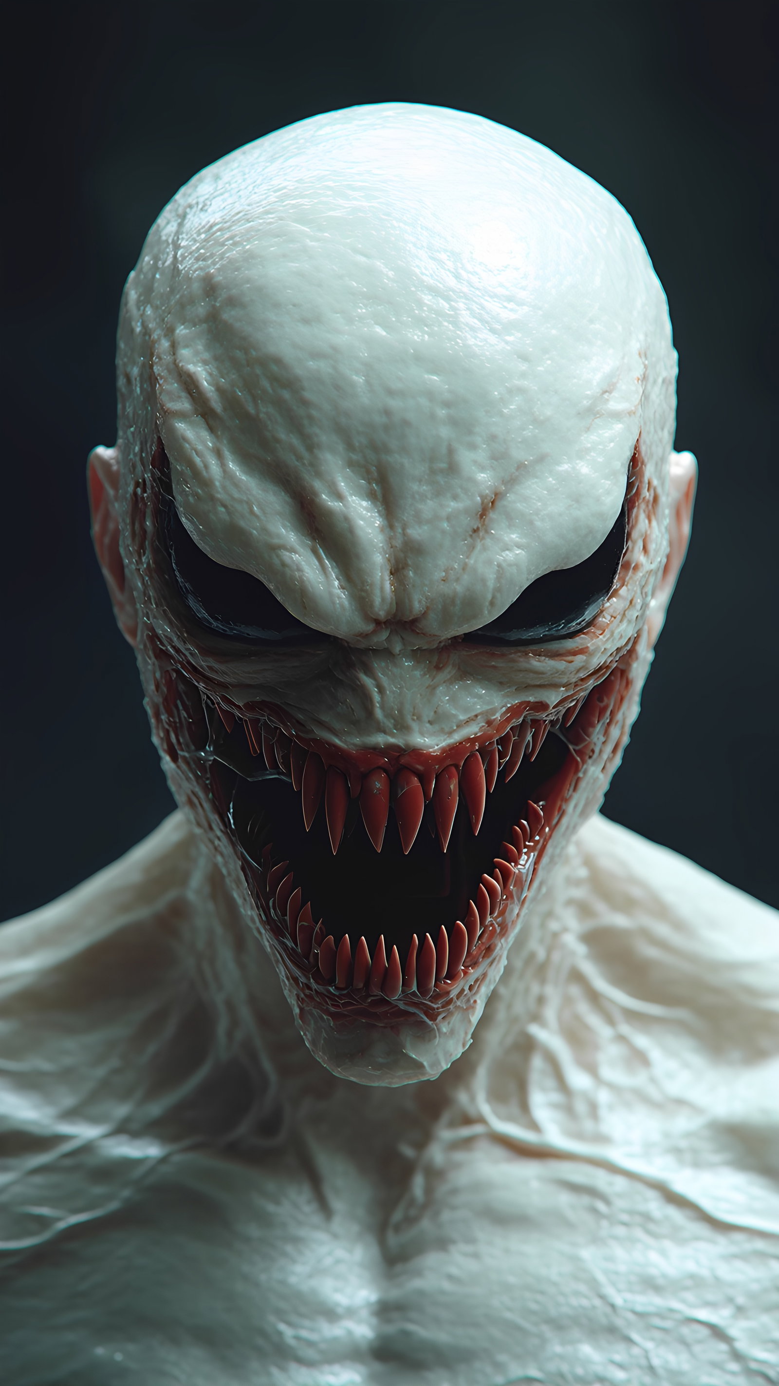 White Venom Creature Alien Fangs And Tongue 4