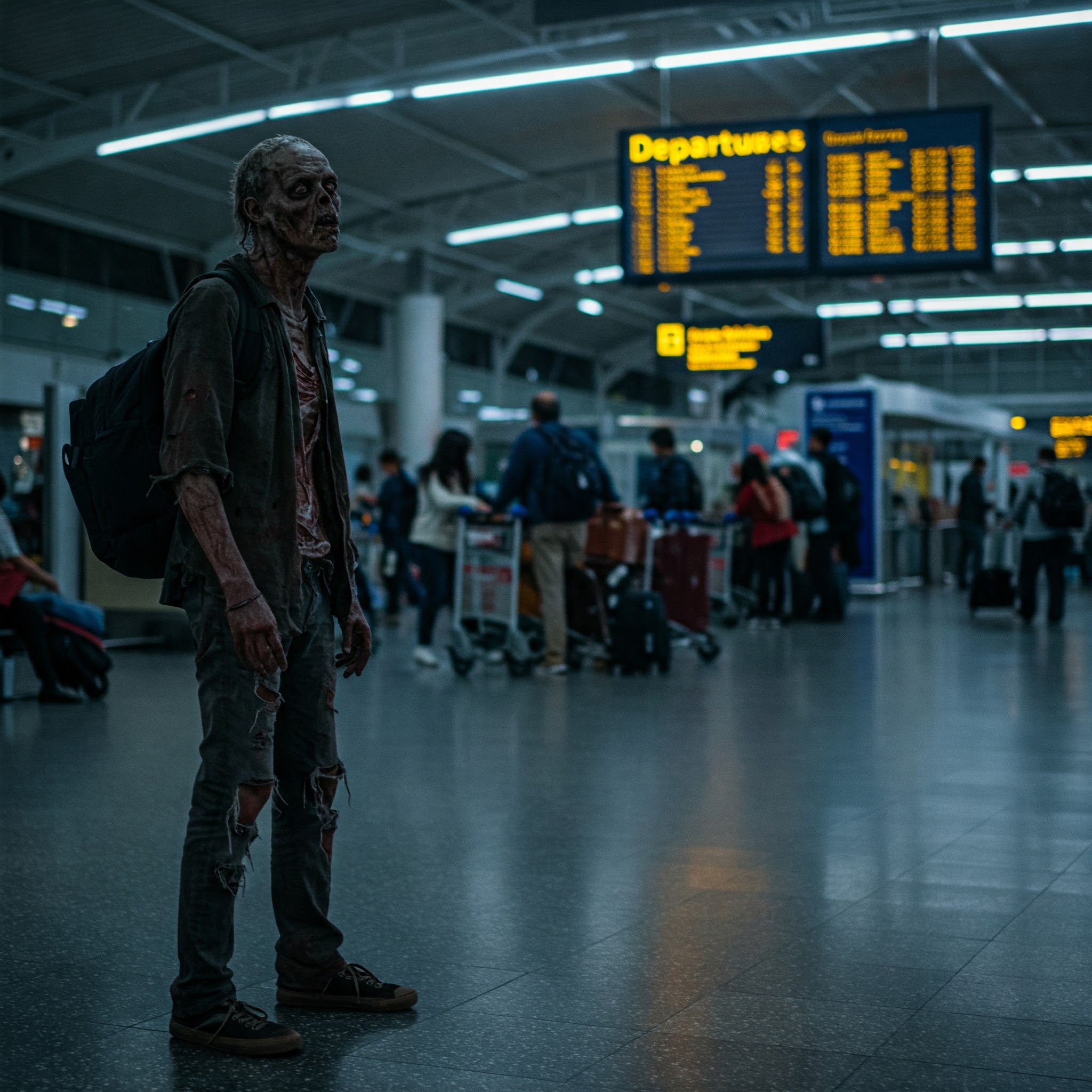 Zombie Backpack Airport Departures