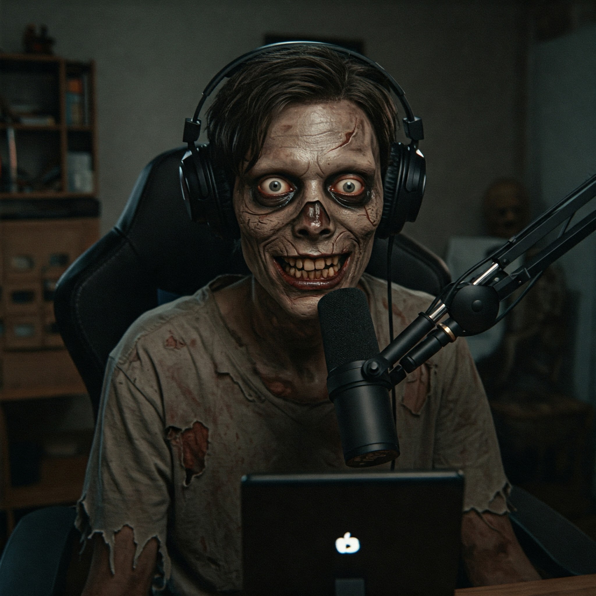 Zombie Host Podcast Mic Headphones