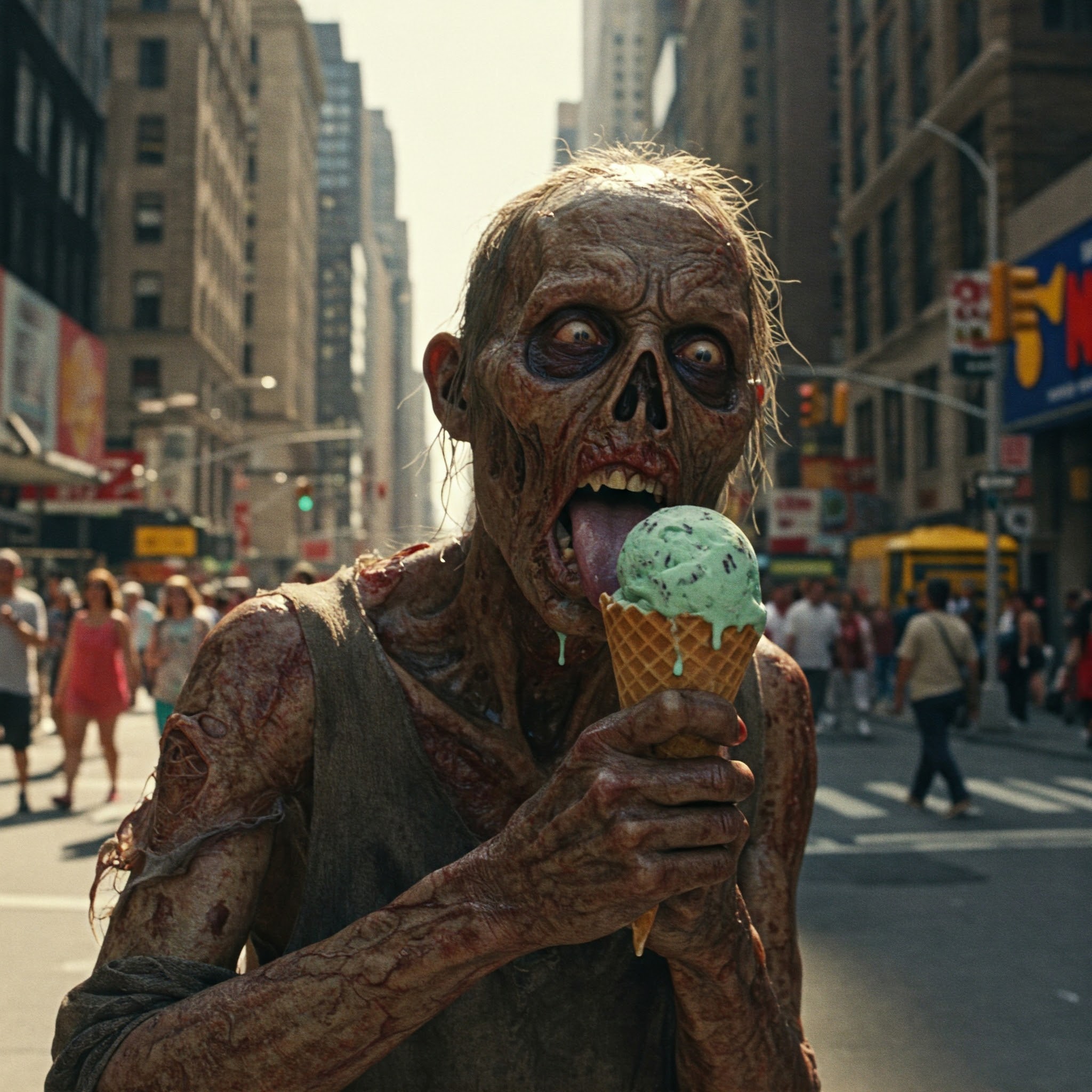 Zombie Ice Cream City Humor