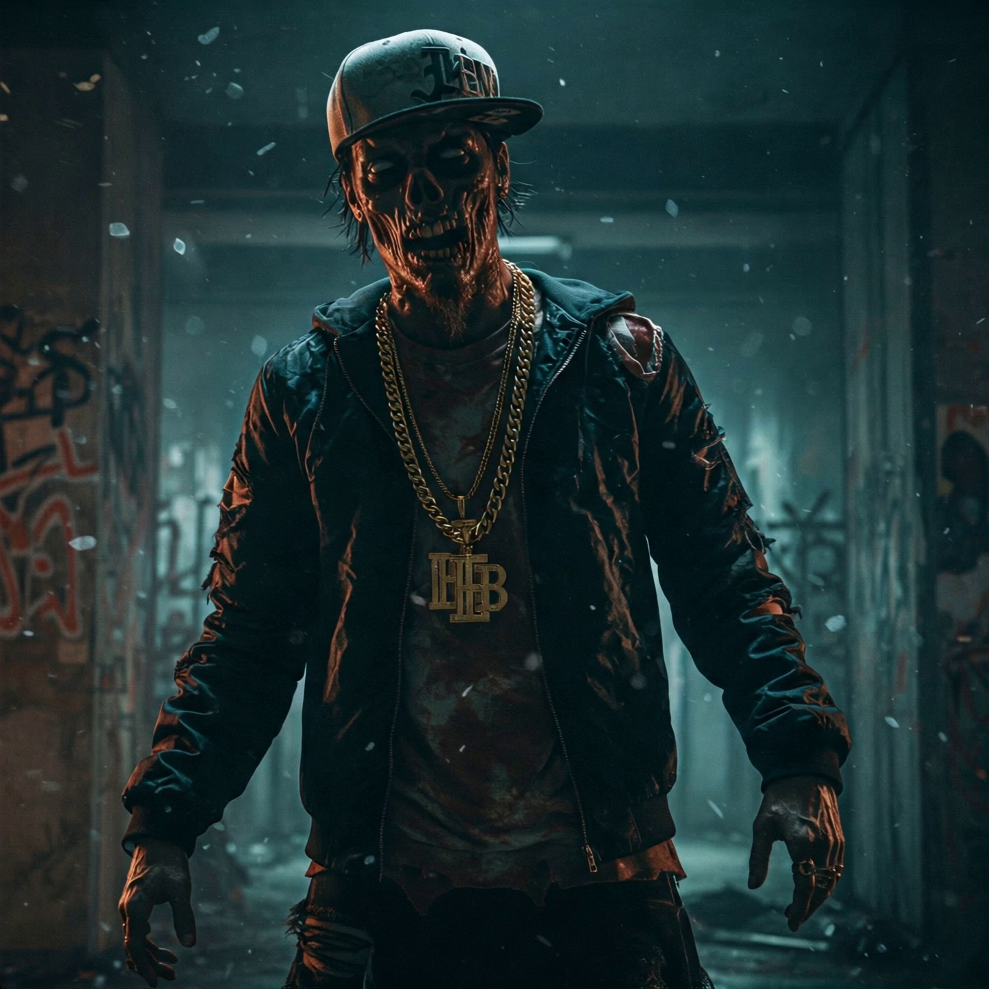 Zombie Rapper Gold Chains Dark Alley Video – video thumbnail