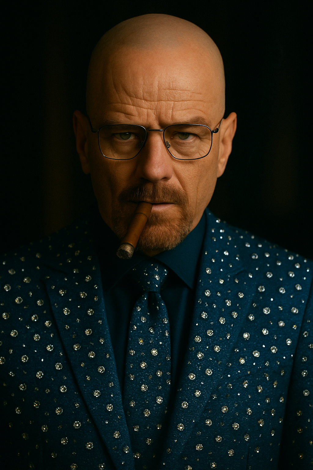 Heisenberg Rhinestone Suit Cigar