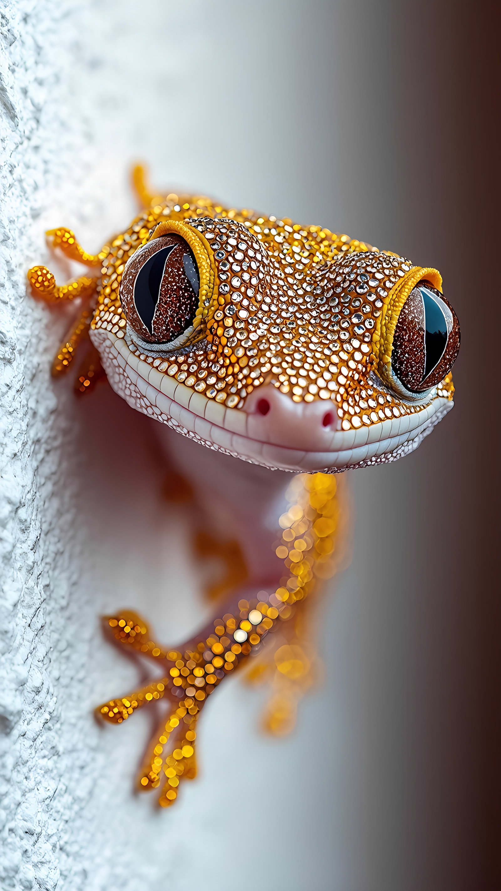 Vivid Jewel Toned Gecko Closeup Wall 2