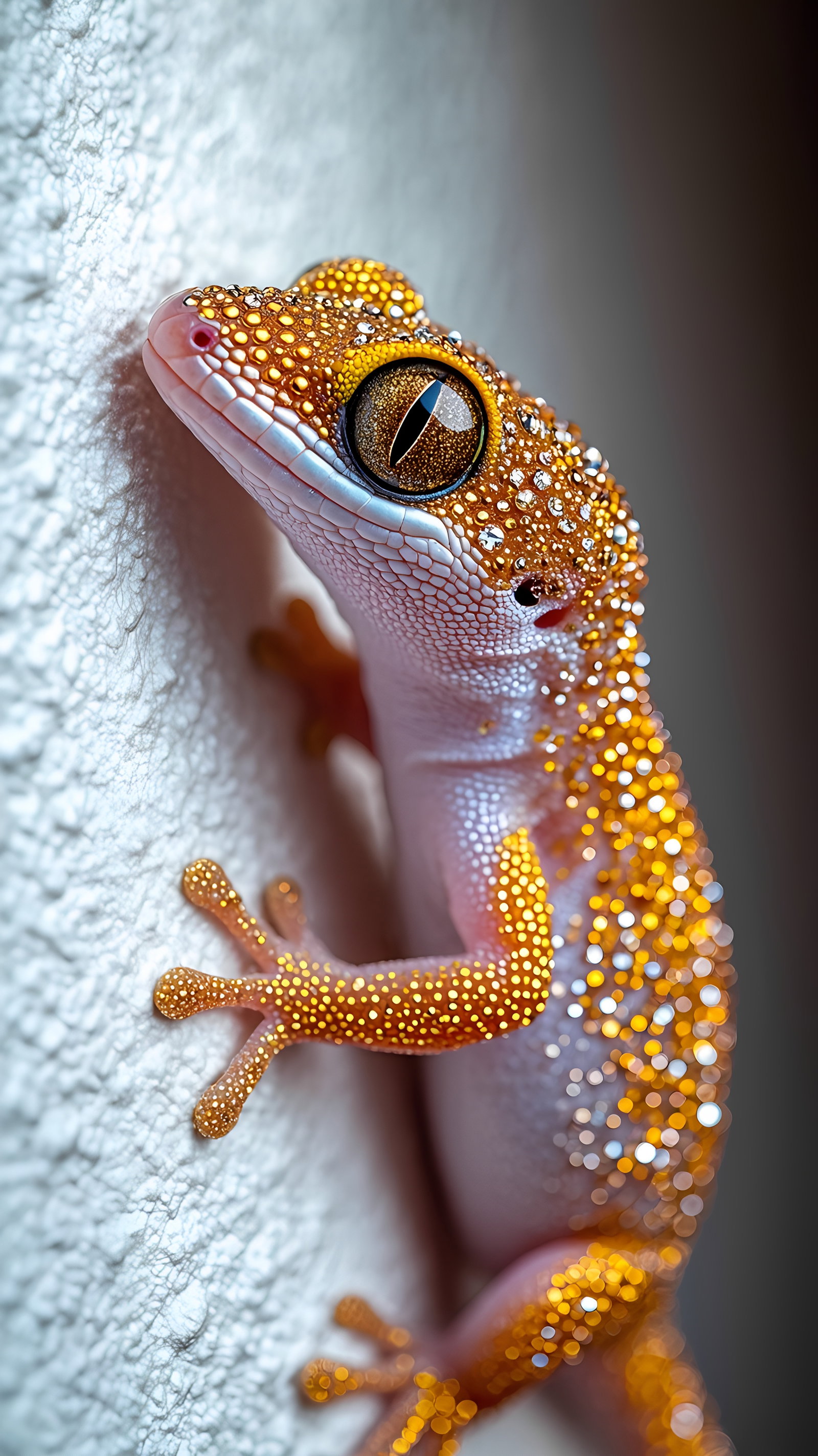 Vivid Jewel Toned Gecko Closeup Wall 4