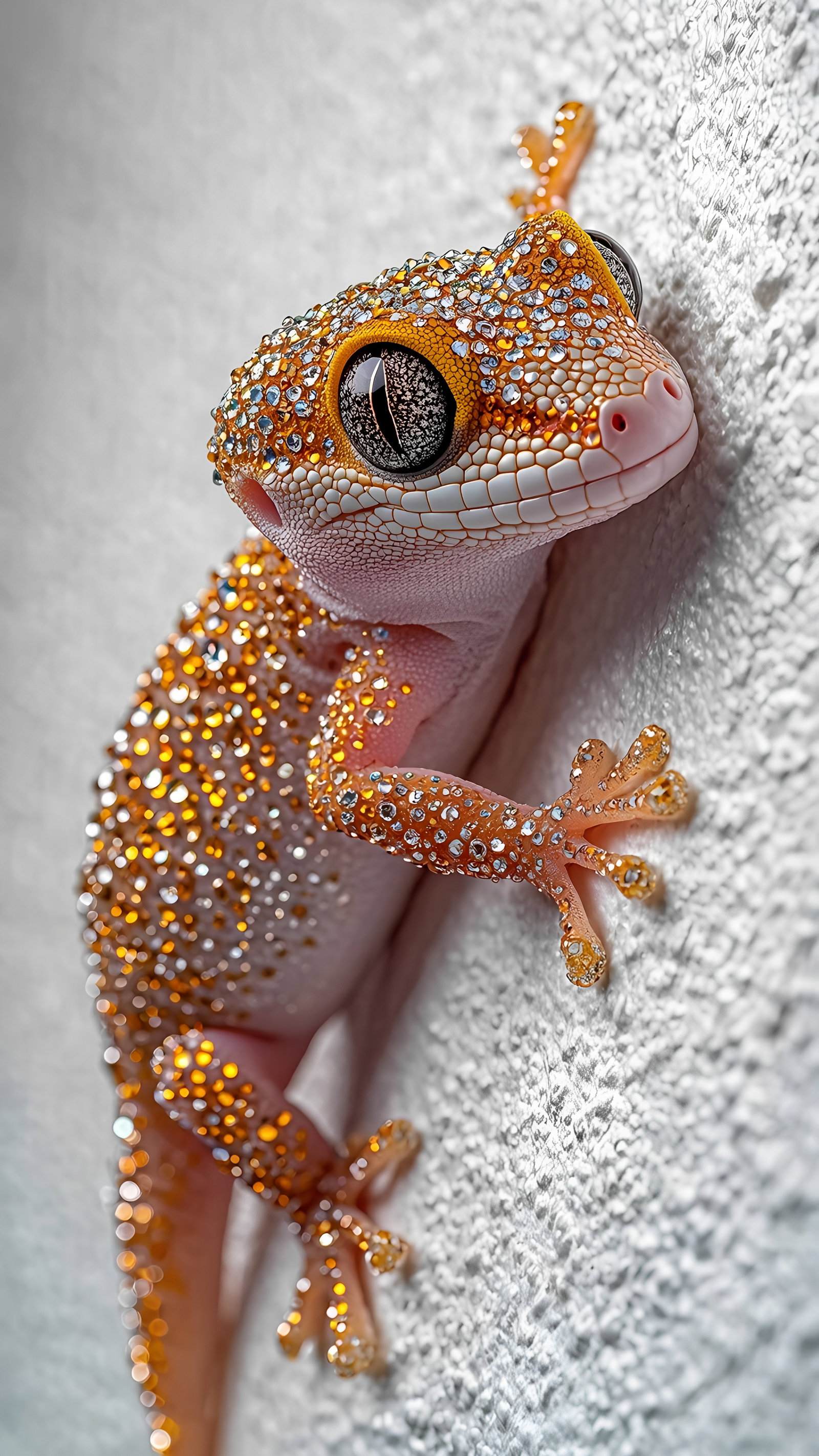 Vivid Jewel Toned Gecko Closeup Wall 6