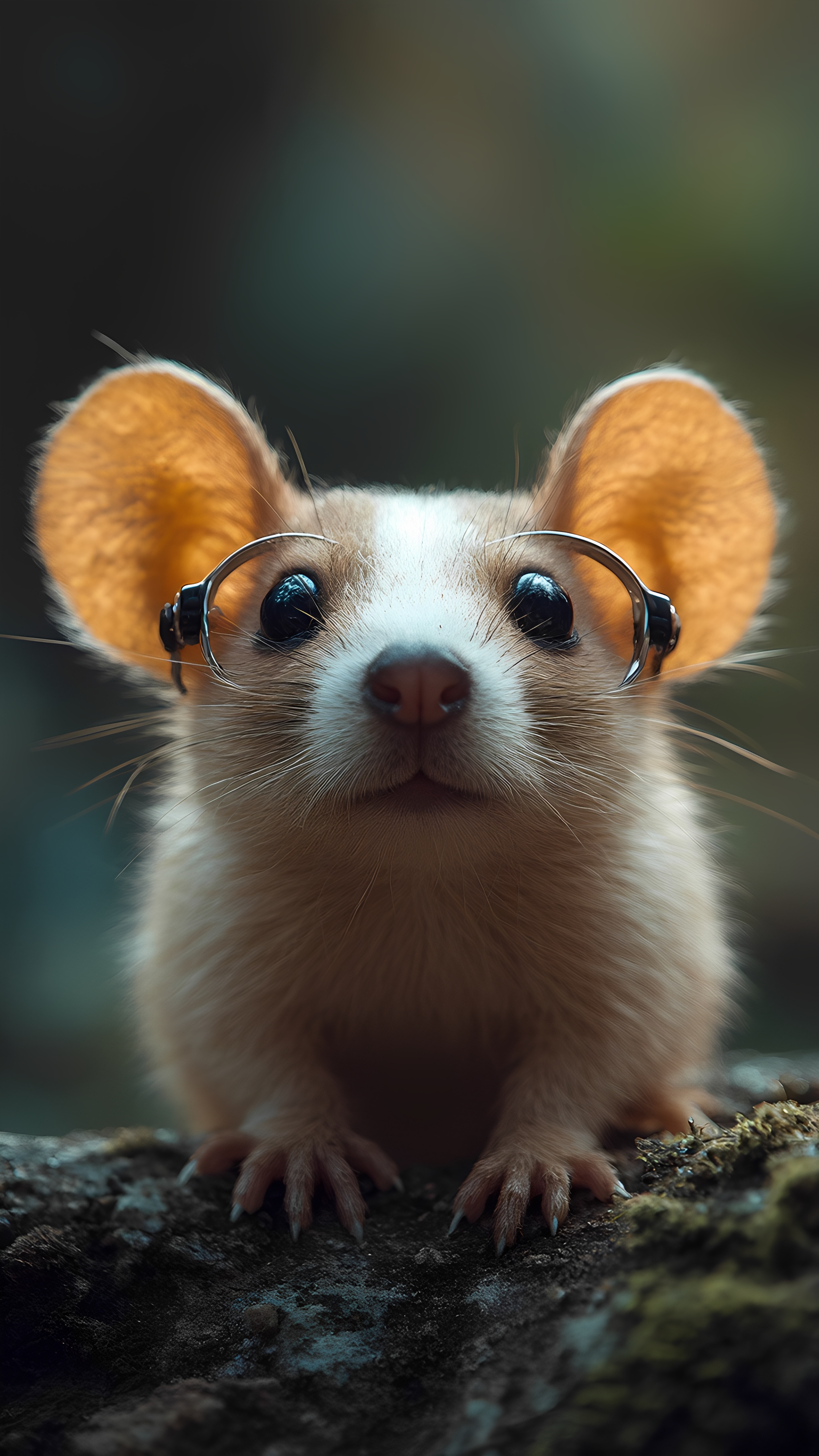 Cute Animal Close Up Mouse Mongoose Glasses 1