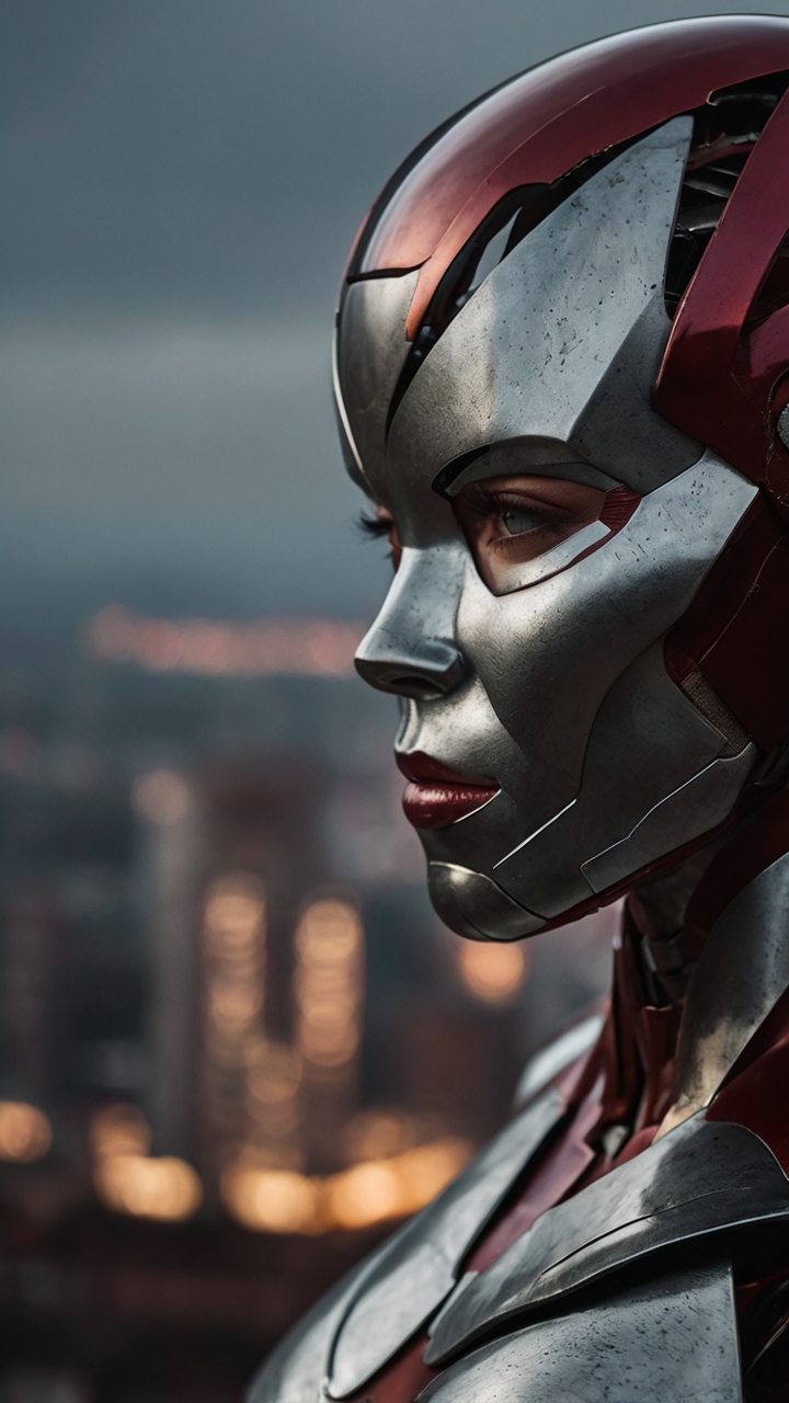 Ironwoman Red Silver Armor Closeup 1