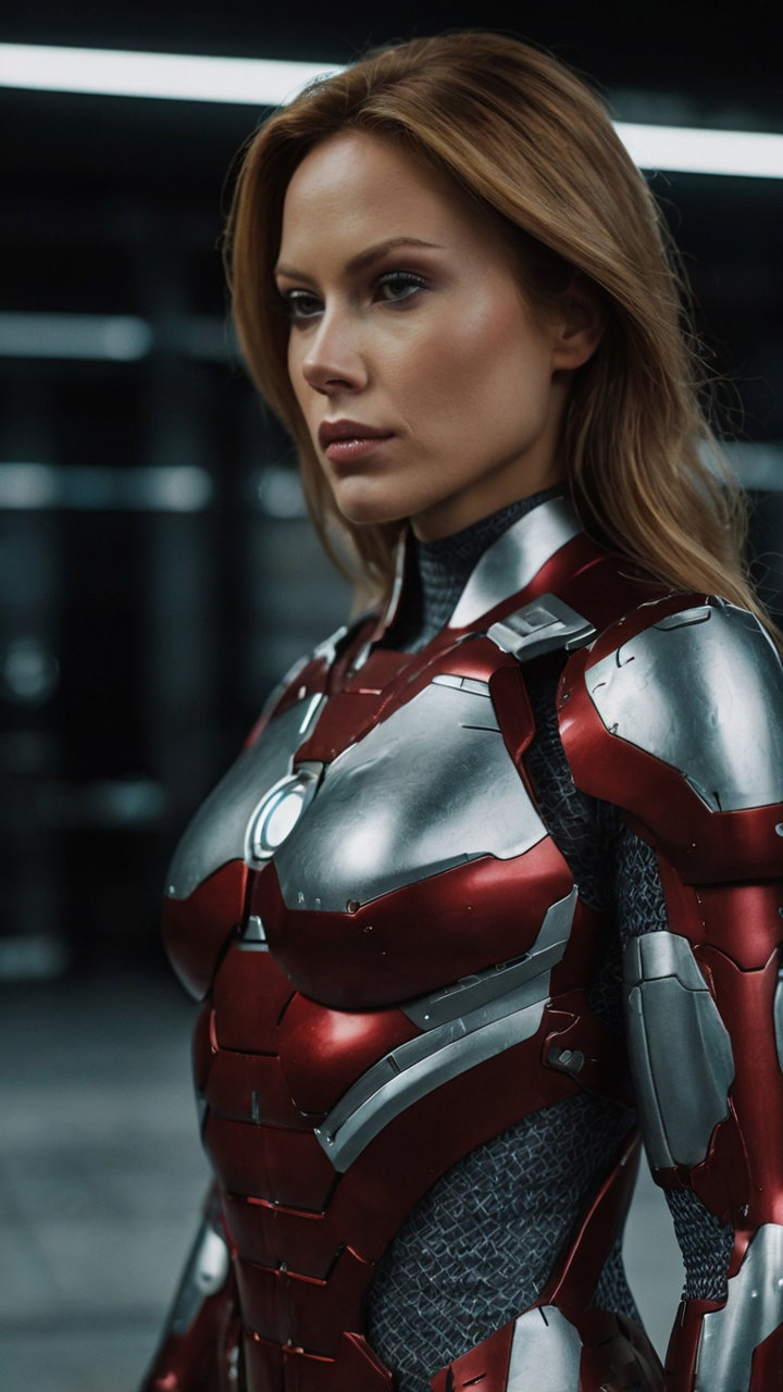 Ironwoman Red Silver Armor Closeup 2