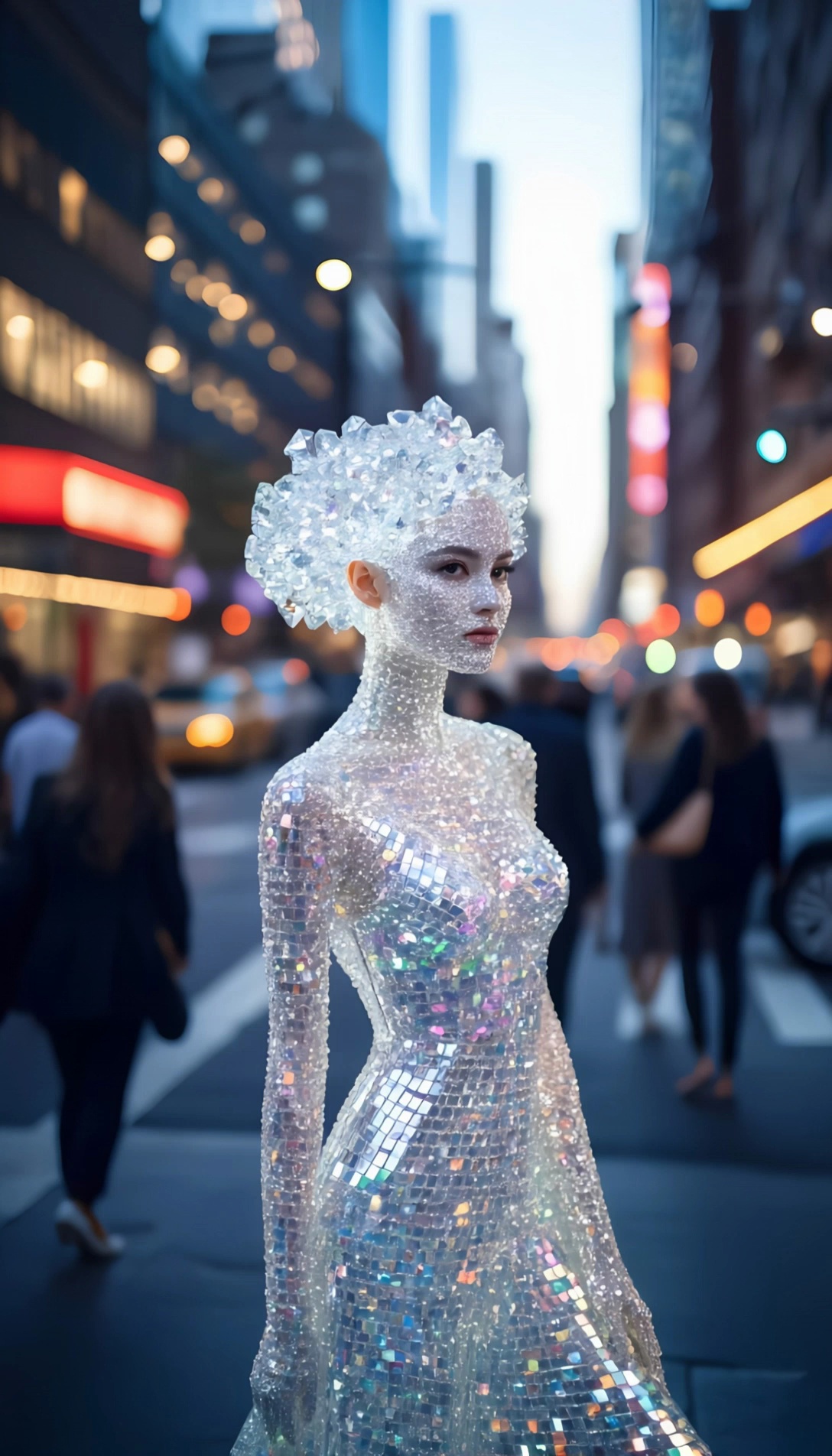 Model Crystal Inspired Gown City Street Video 2 Thumbnail