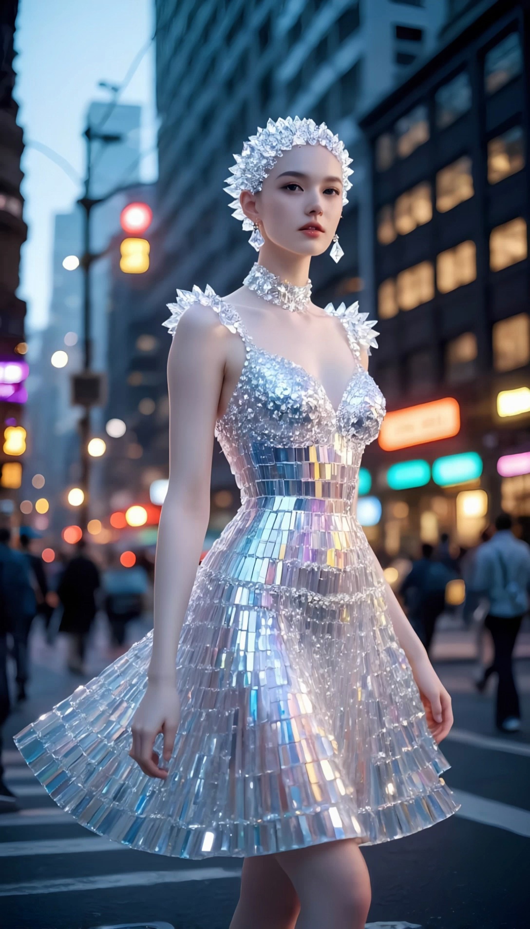 Model Crystal Inspired Gown City Street Video 3 Thumbnail