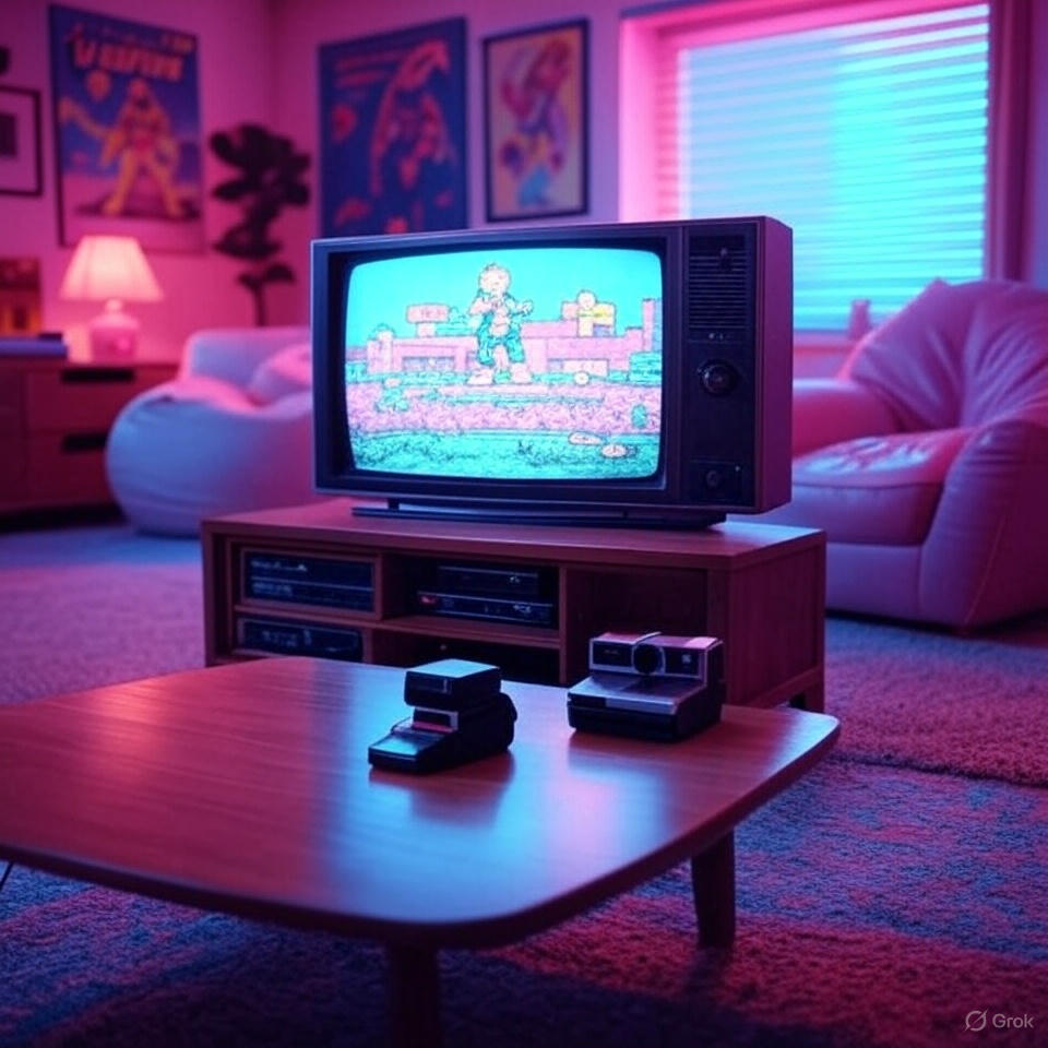 Retro Gaming Living Room Crt Tv 1