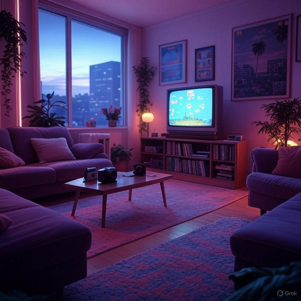 Retro Gaming Living Room Crt Tv 2