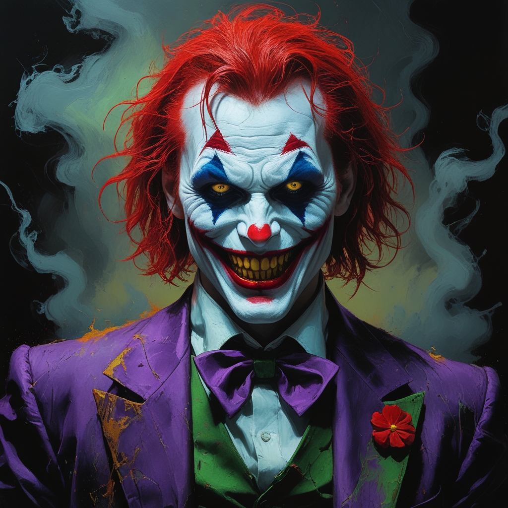 Sinister Joker Inspired Evil Clown Portrait 1